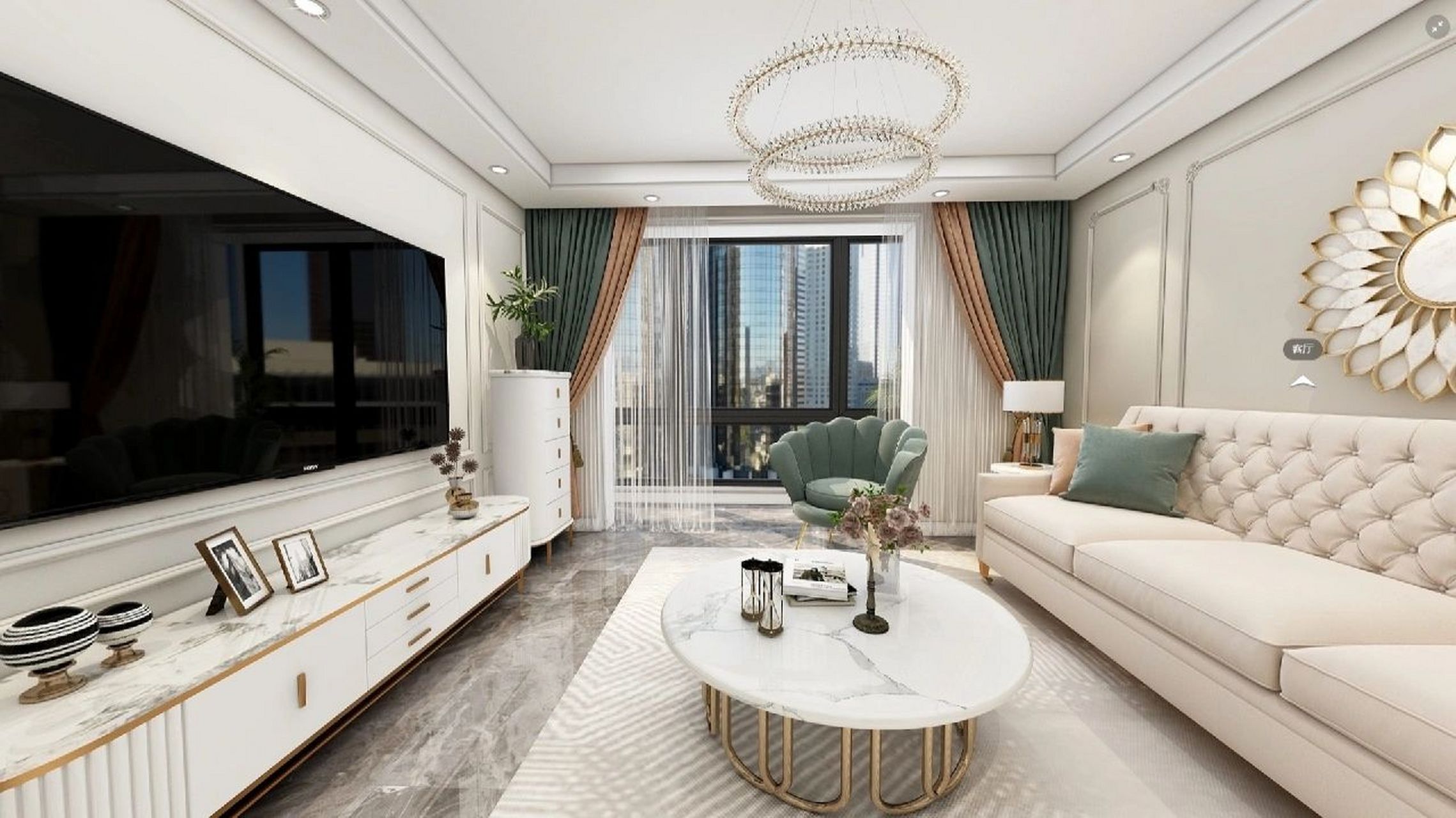 113平三室一厅简约欧式装修,惊艳众人 设计风格:简约欧式 房屋类型