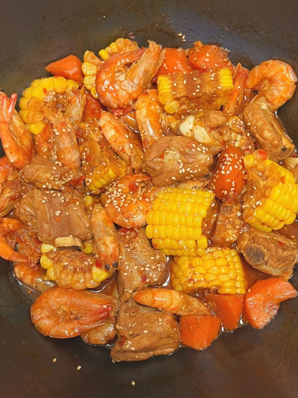 小红书爆款美食# #下饭菜# #鲜虾排骨煲# #排骨# #虾