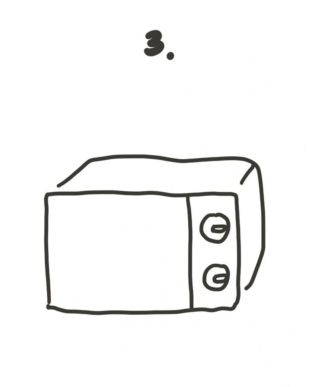 95手绘教程|如何画一个微波炉? 厨房类的来喽!