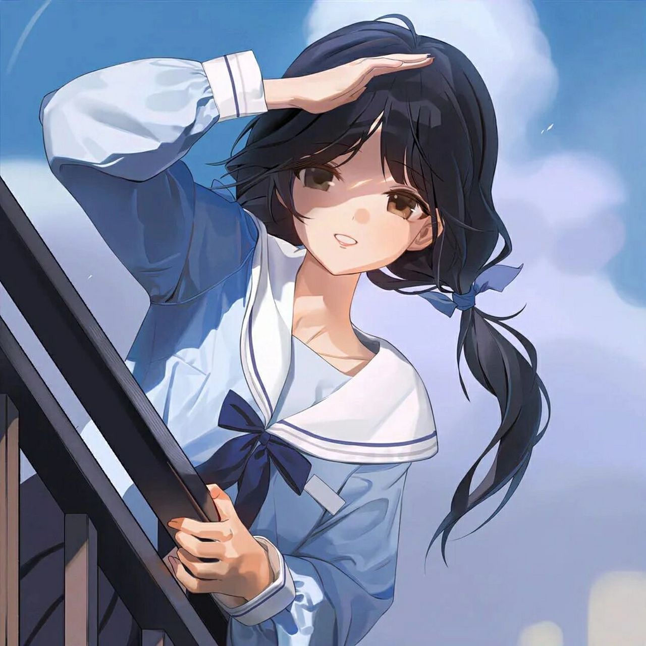 蓝色系动漫头像