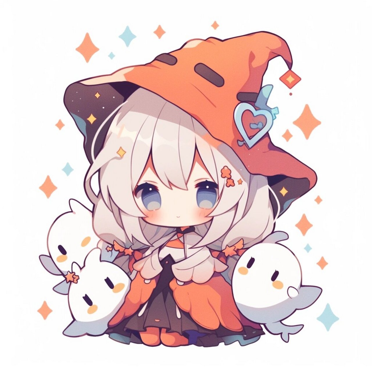 万圣节将至,来款可爱的女巫头像