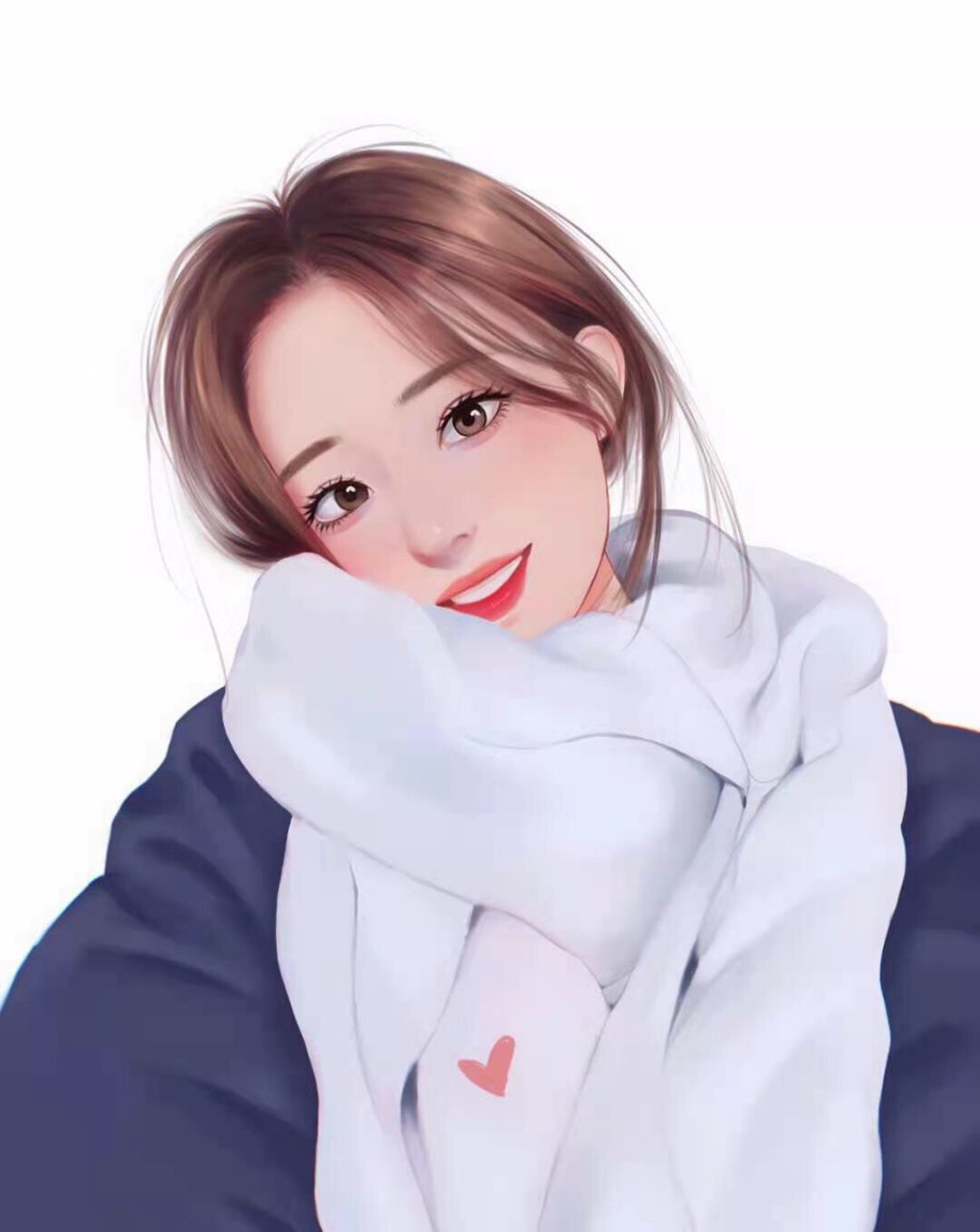 气质女生头像|手绘头像 可爱唯美女生头像06