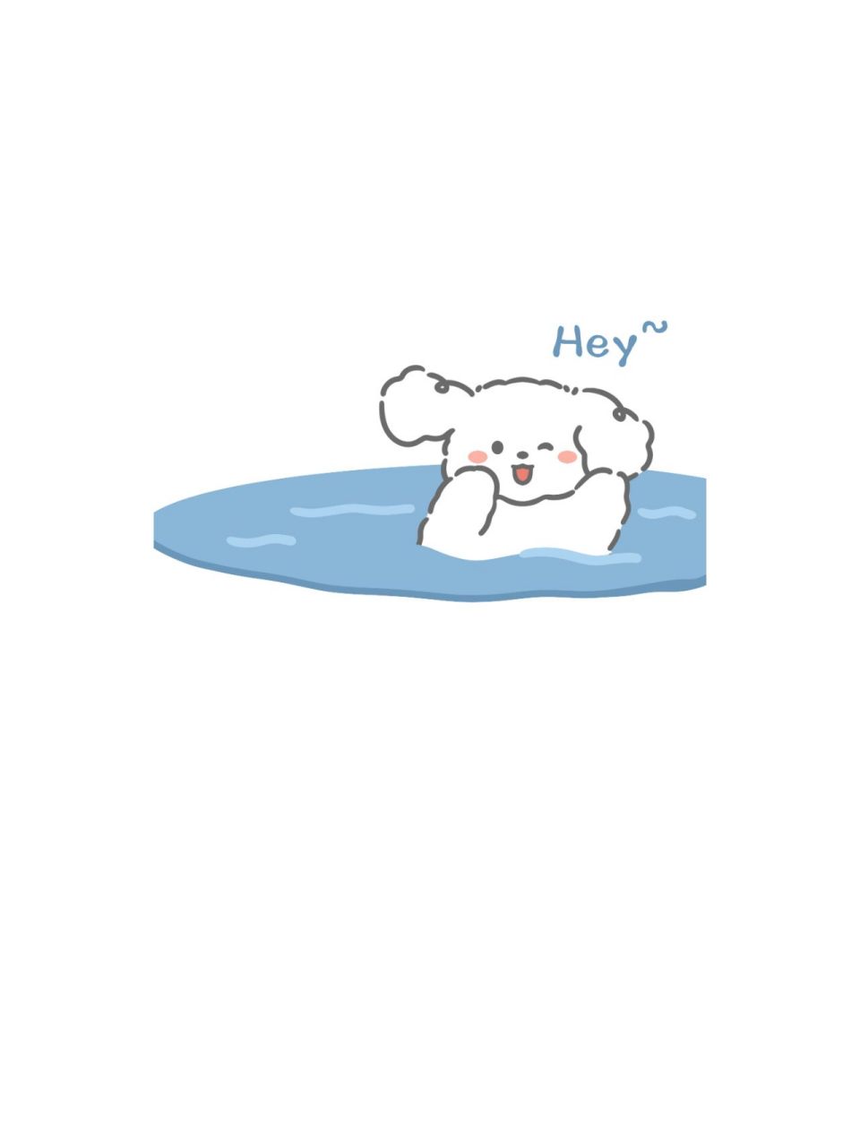 玩水小狗游泳小狗