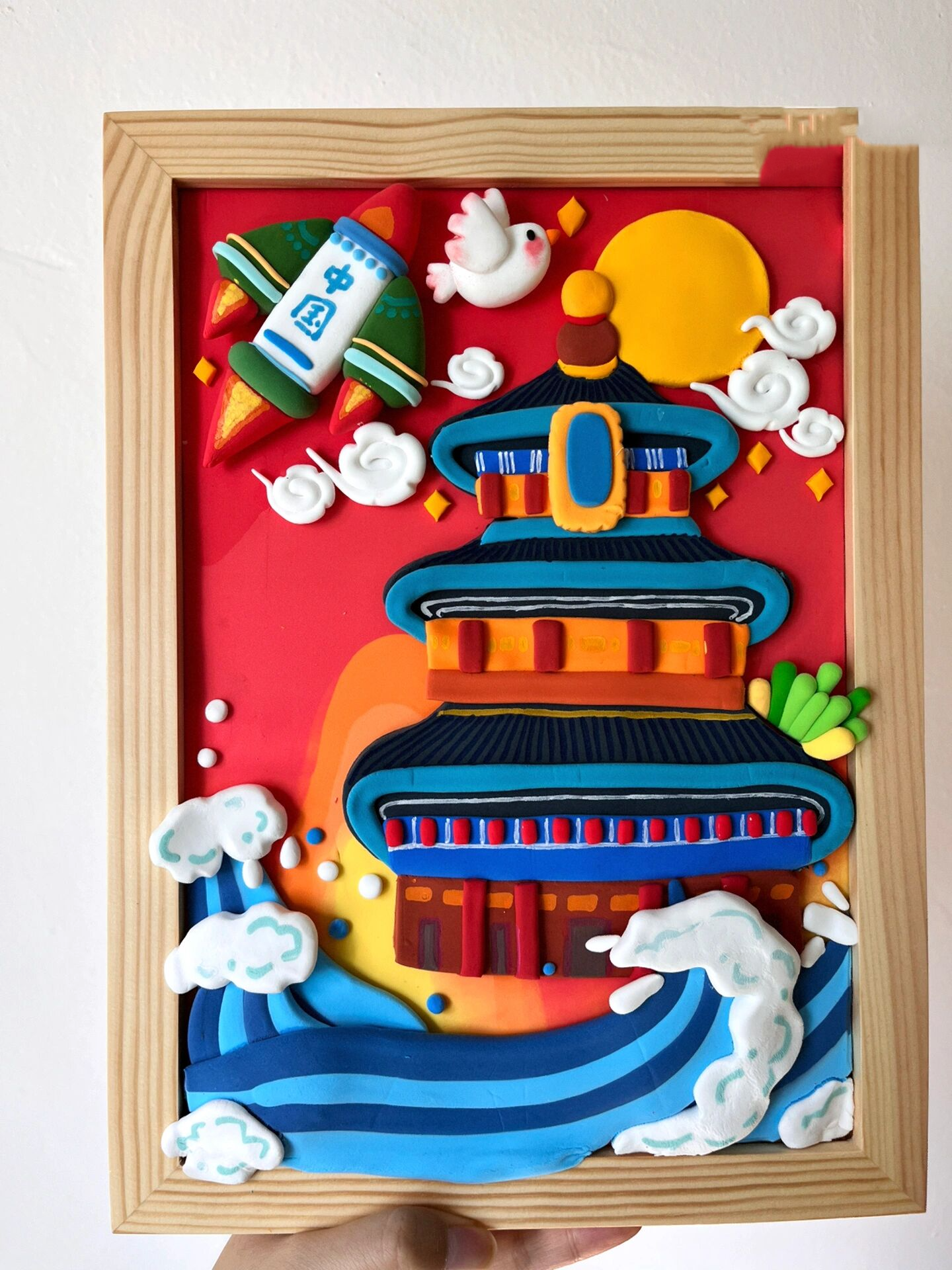 爱党爱国粘土手工作品🇨🇳