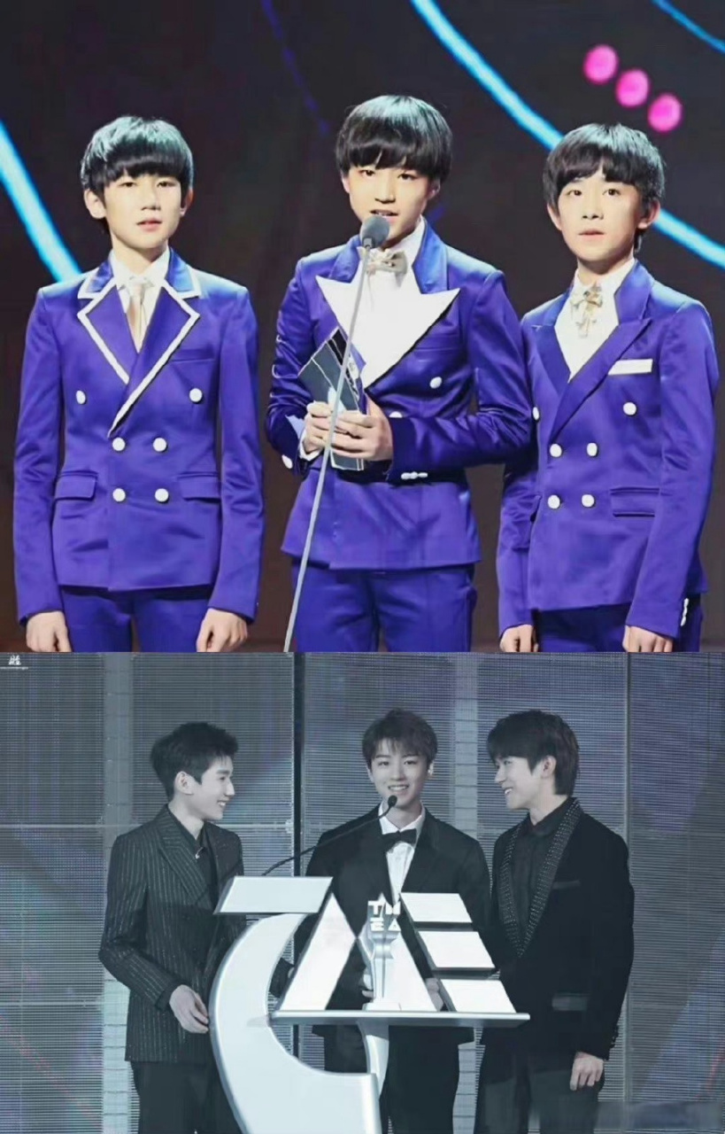 tfboys415九周年了#当时第一次获奖我还在上初中现在三小只也都成长