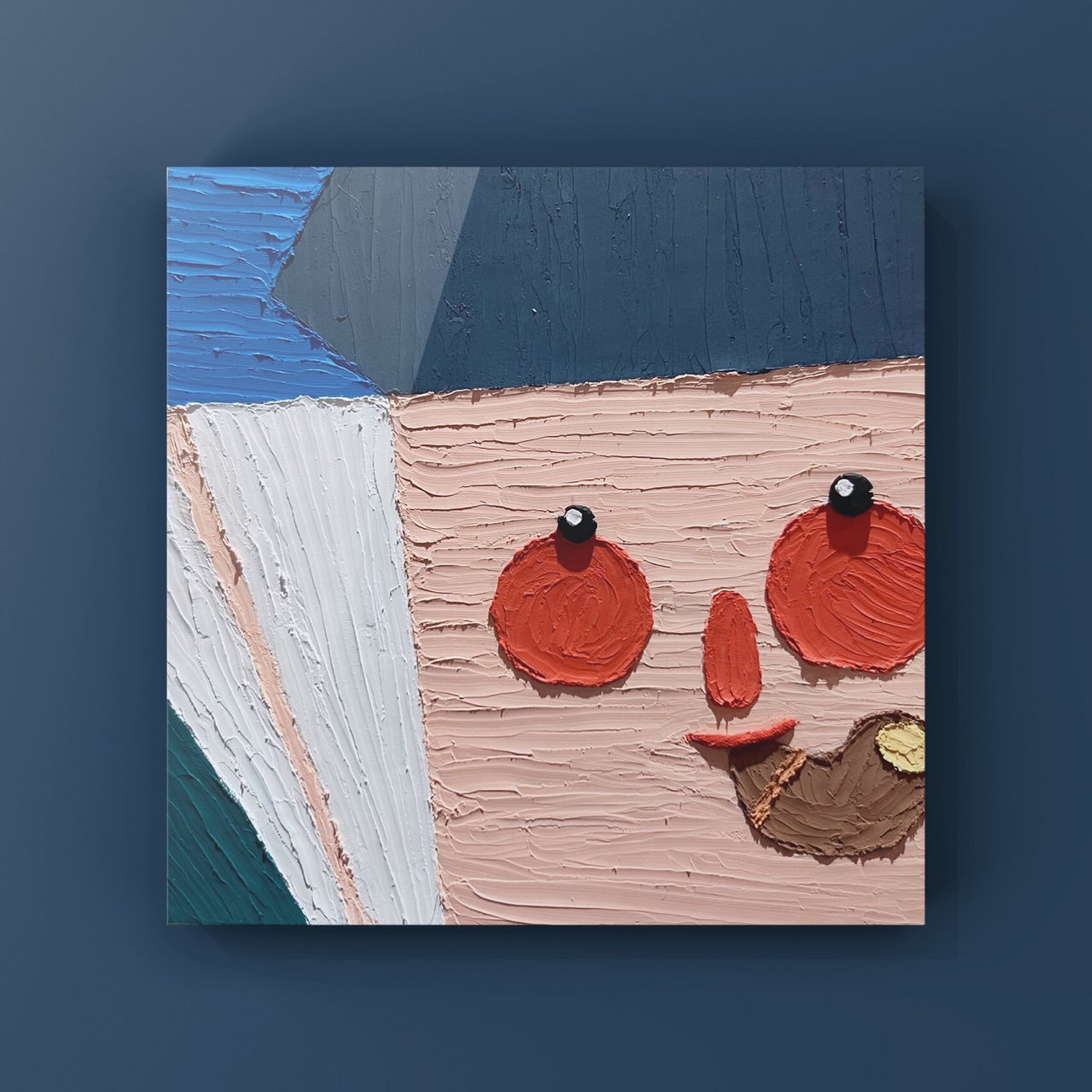 梵高&戴珍珠耳环的少女油画棒情侣头像 可可爱爱 大头脑袋😊 临摹