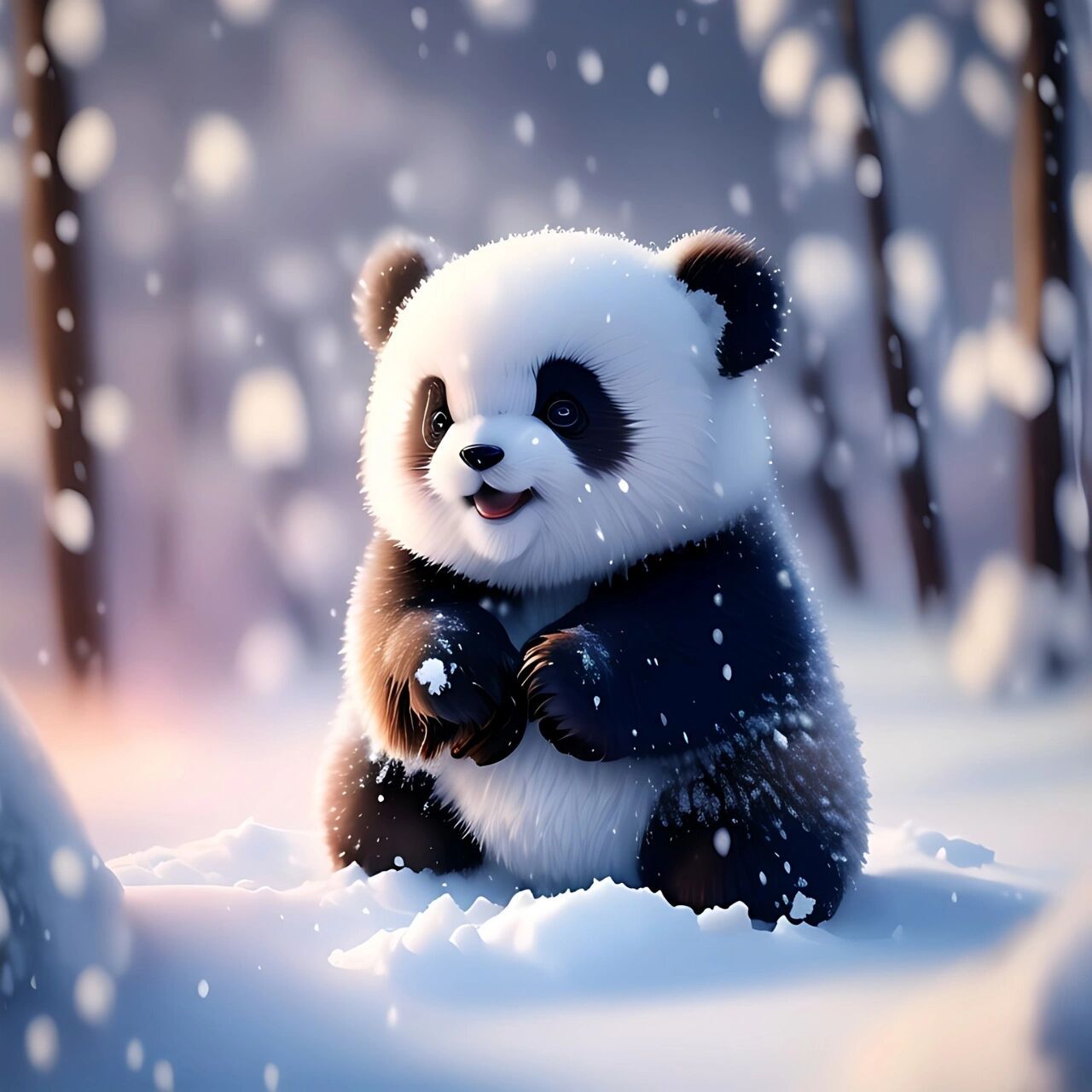 熊猫情头国宝图片