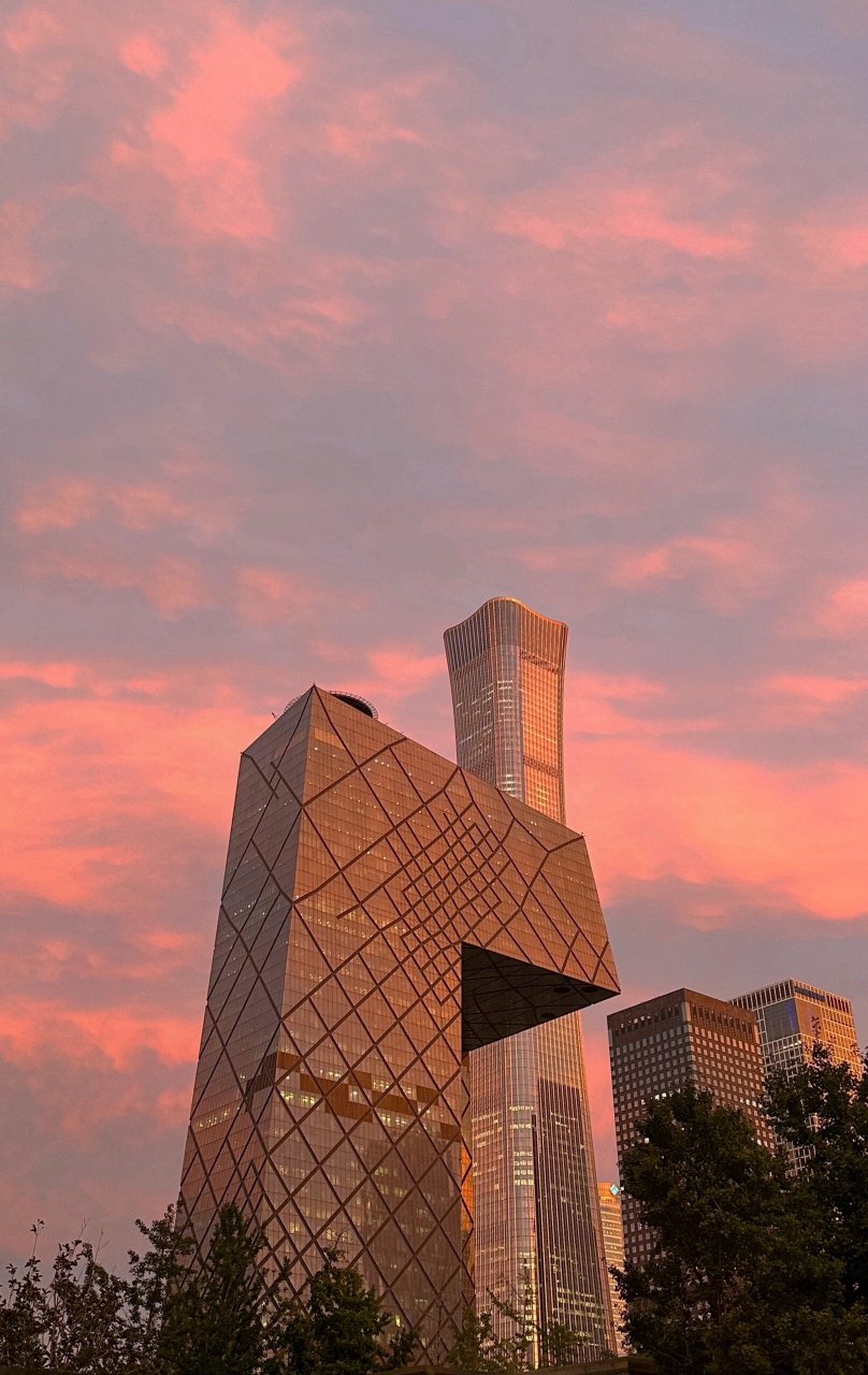 终于知道为什么北京cbd叫"金台夕照"了! 地如其名!