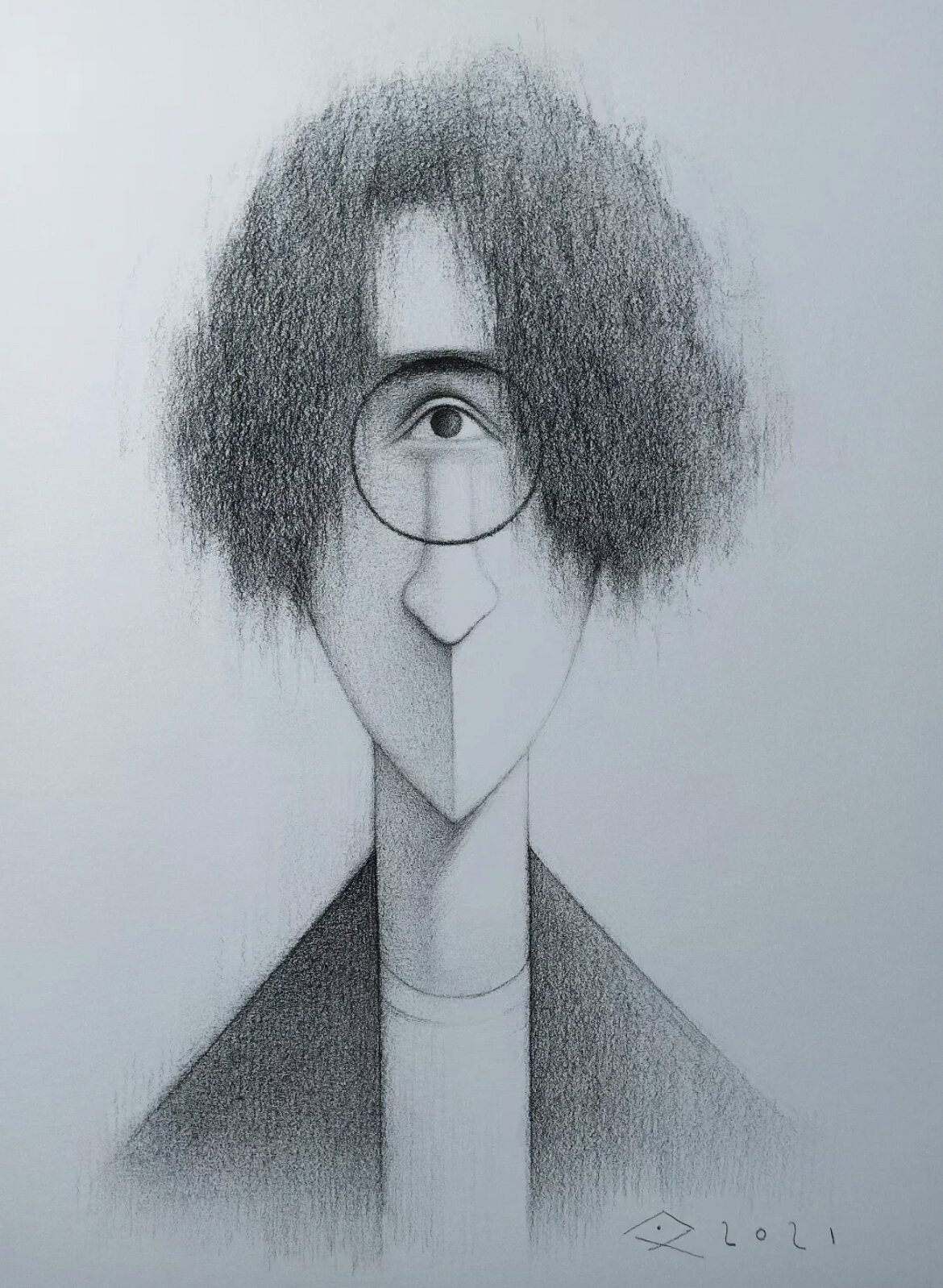 画画|人物抽象肖像画|周杰伦陈奕迅薛之谦 【肖像抽象画】 关于:他画