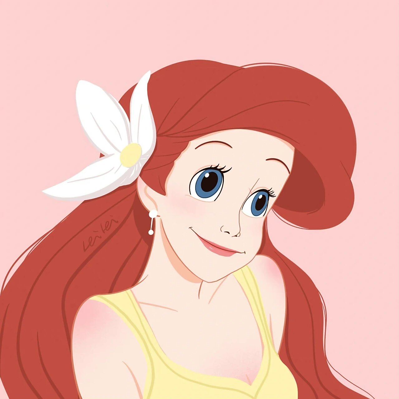 美人鱼爱丽儿头像分享195 图源画师:特别喜欢这个宝藏小姐姐画的爱丽