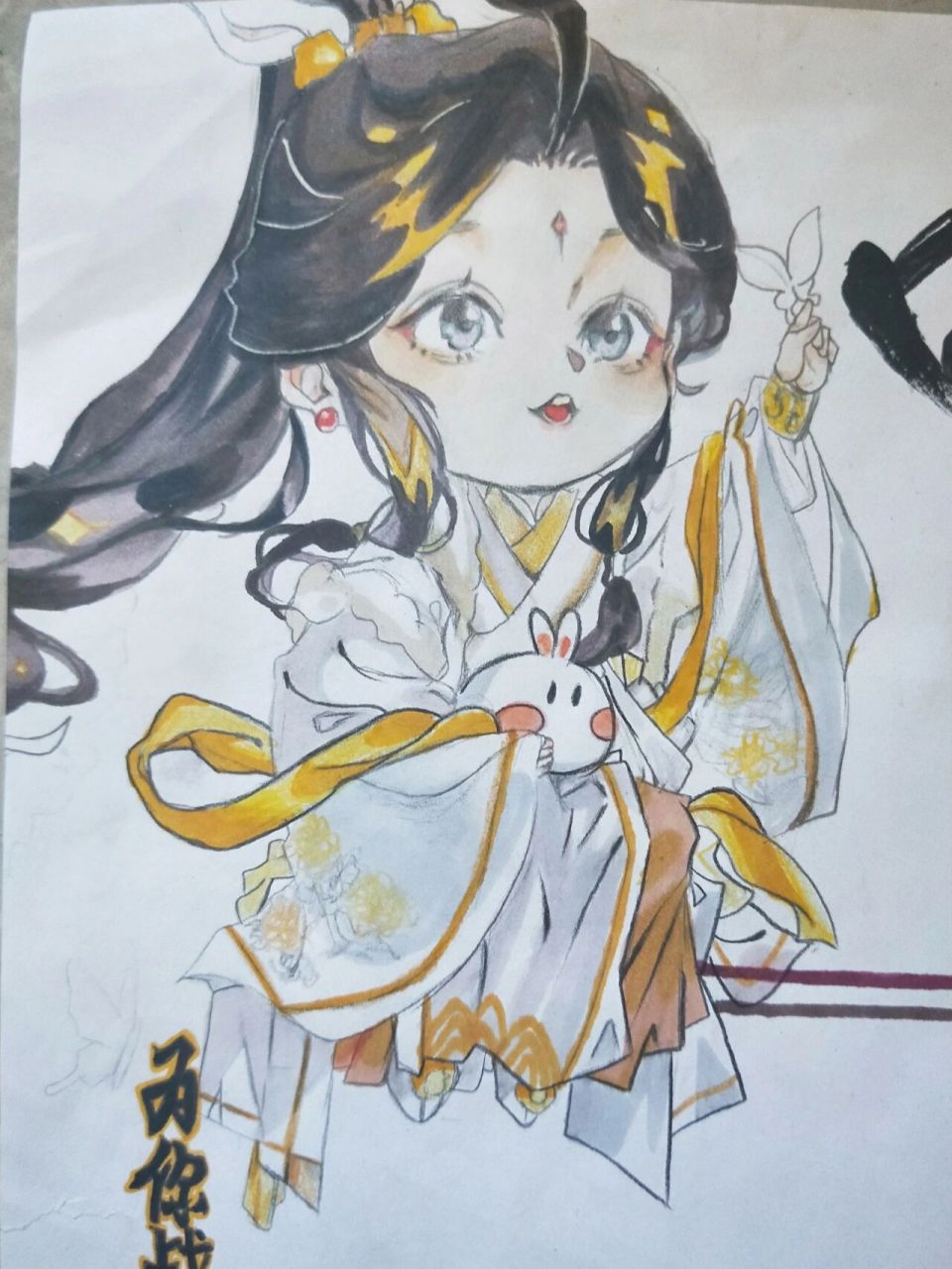 中秋节手抄报 临摹来自天官赐福漫画