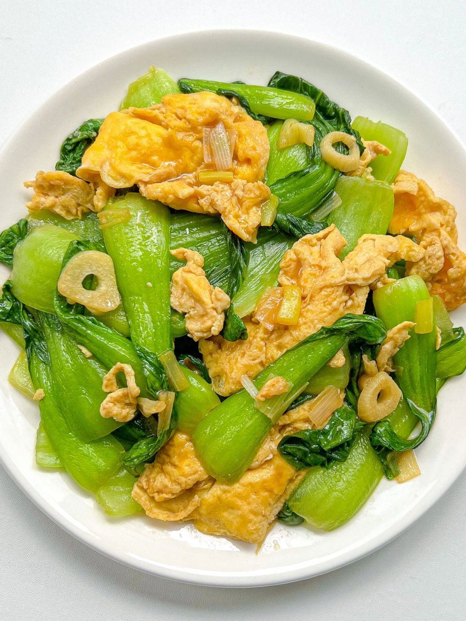 油菜炒鸡蛋|5分钟炒菜73低脂低卡超好吃 快手五分钟搞定的低卡炒菜