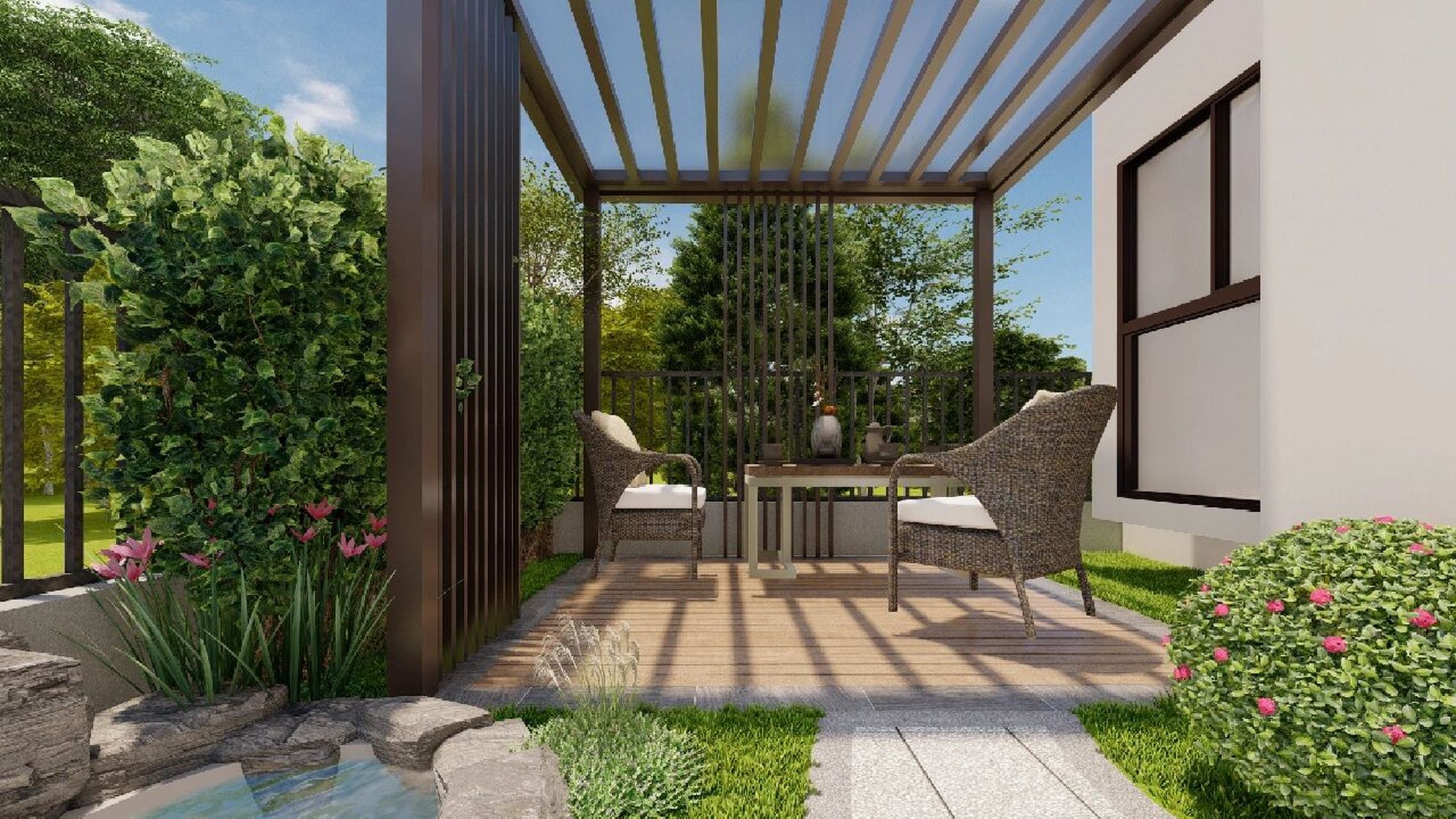 小院子也可以很精致 #小院改造# #庭院设计# #一楼带院子# #庭院景观