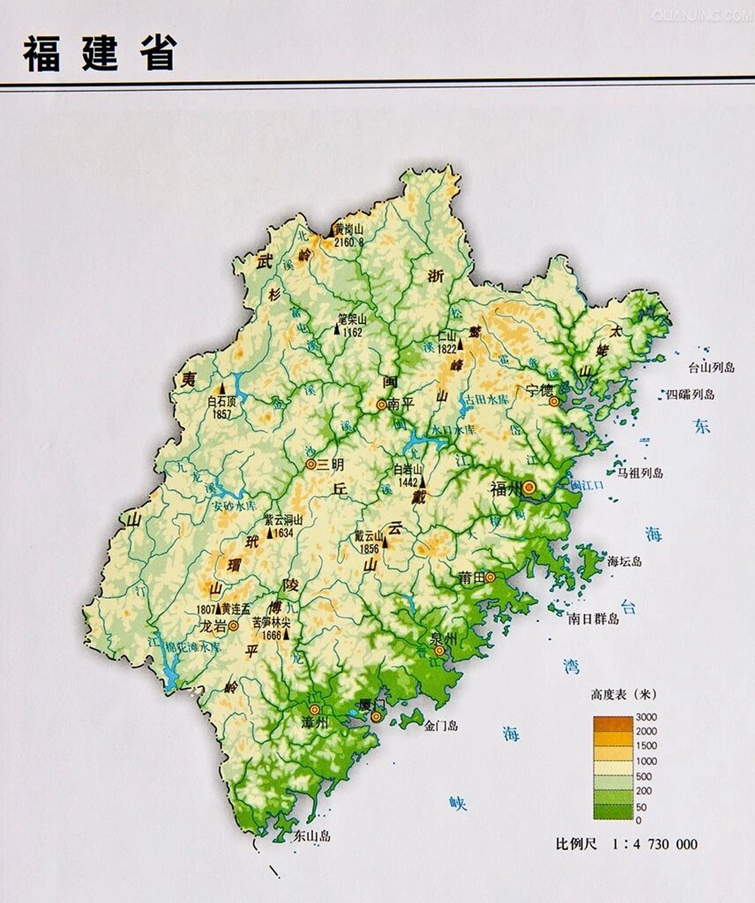 祖国的大好河山之福建 福建的地形图可以看一下.