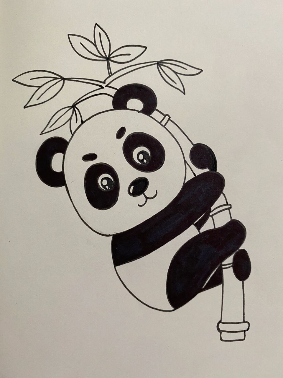 儿童动物简笔画(96/100) 卡通熊猫