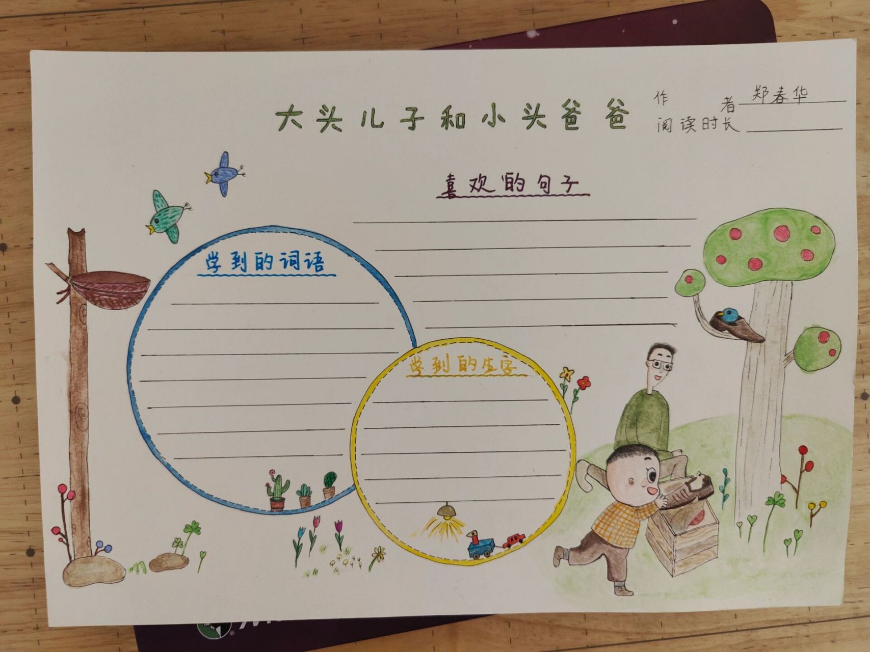 小学生必看书籍,大头儿子小头爸爸手抄报