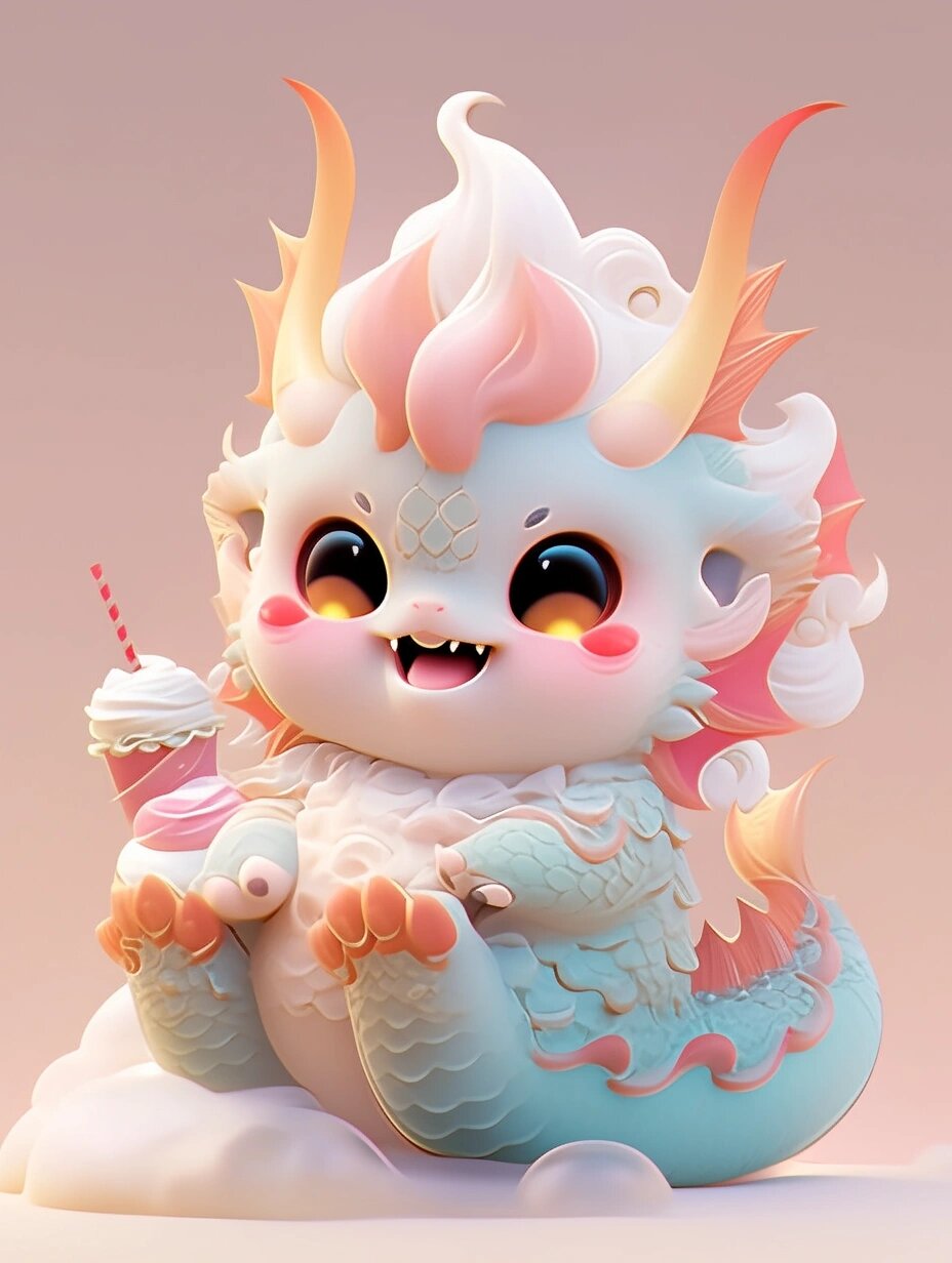 敲可爱的国宝龙龙