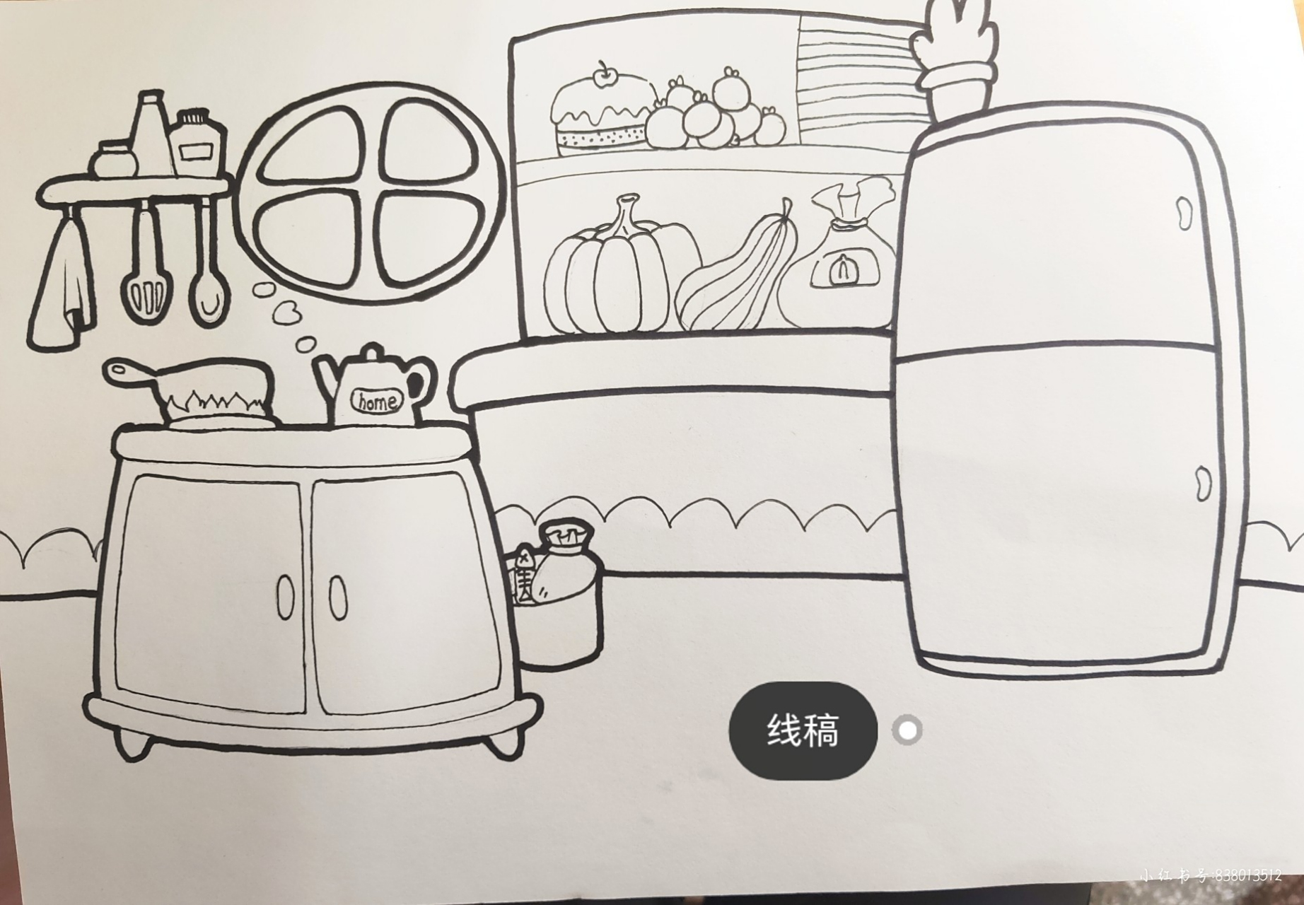 室内简笔画 室内场景简笔画——厨房,浴室,卧室,客厅…emmm,喜欢点个