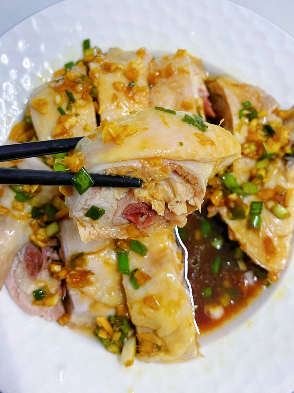 家常菜|皮脆肉嫩97简单好吃的葱油淋鸡94 大口吃肉太香了7515