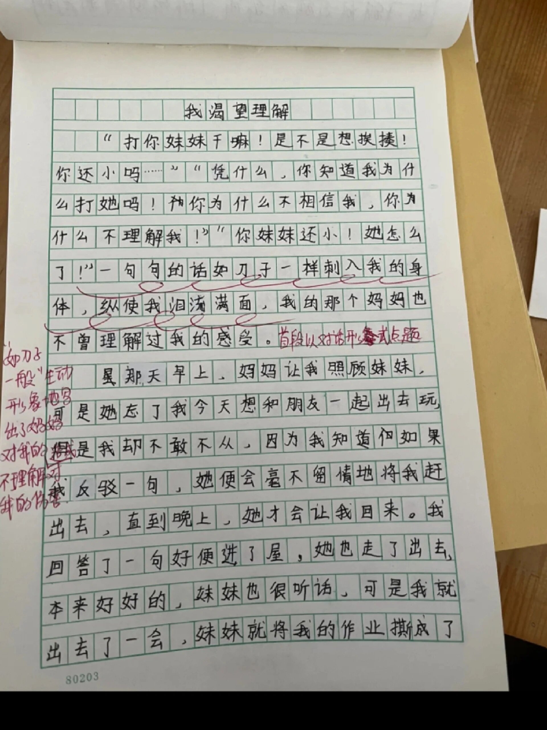 我渴望理解作文 大约600字