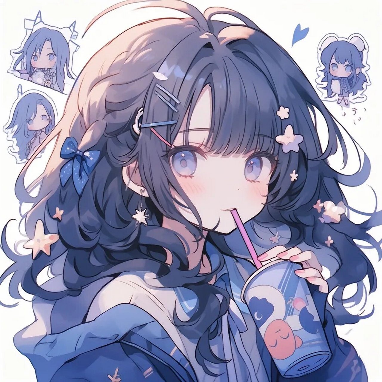 可爱感动漫头像,奶茶少女 #好看的女生头像# #动漫女生头像# #动漫