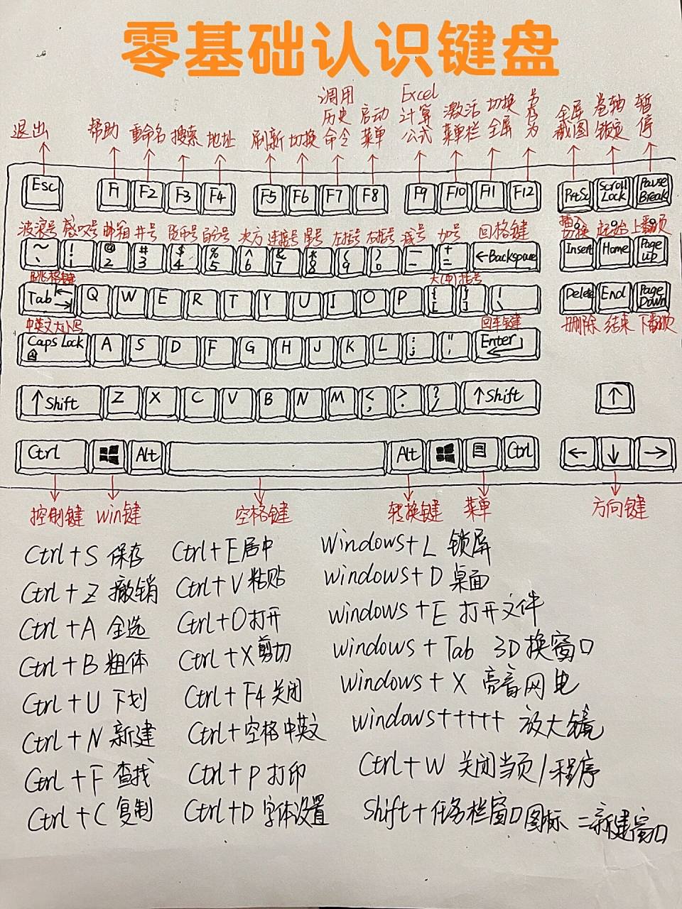 零基础学电脑,跟我一起从认识键盘开始 一张图带你玩转电脑,成为超