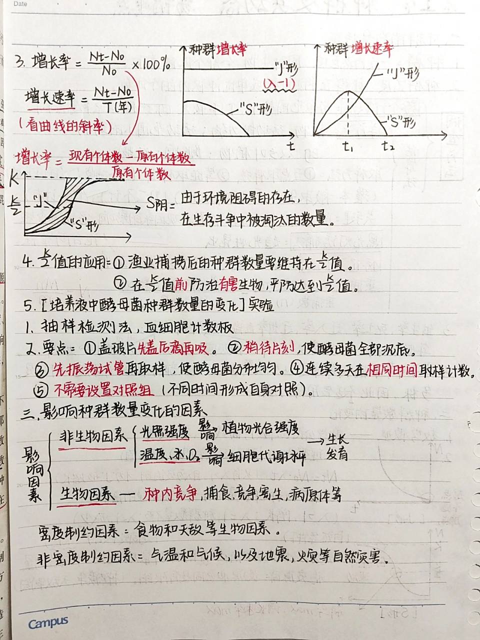高中生物 选修二 种群 笔记知识点