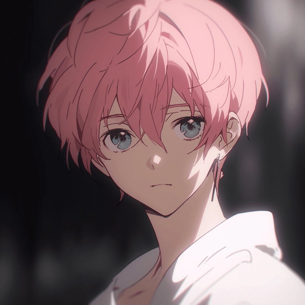 动漫男生头像|粉发