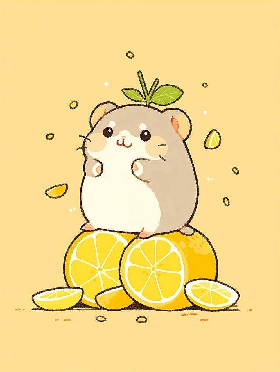 day18 | ai 简笔画 会有喜欢柠檬的小仓鼠91吗 关键词分享: cute