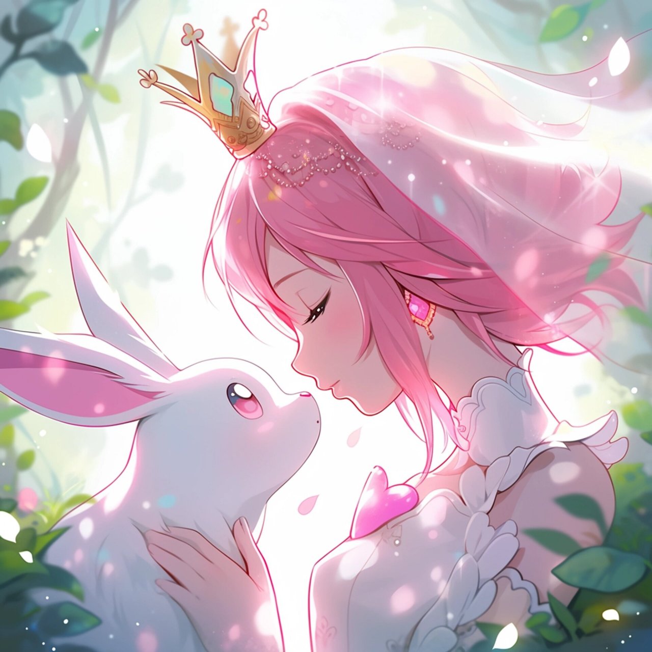 可爱头像|pink小公主与小白兔 战士