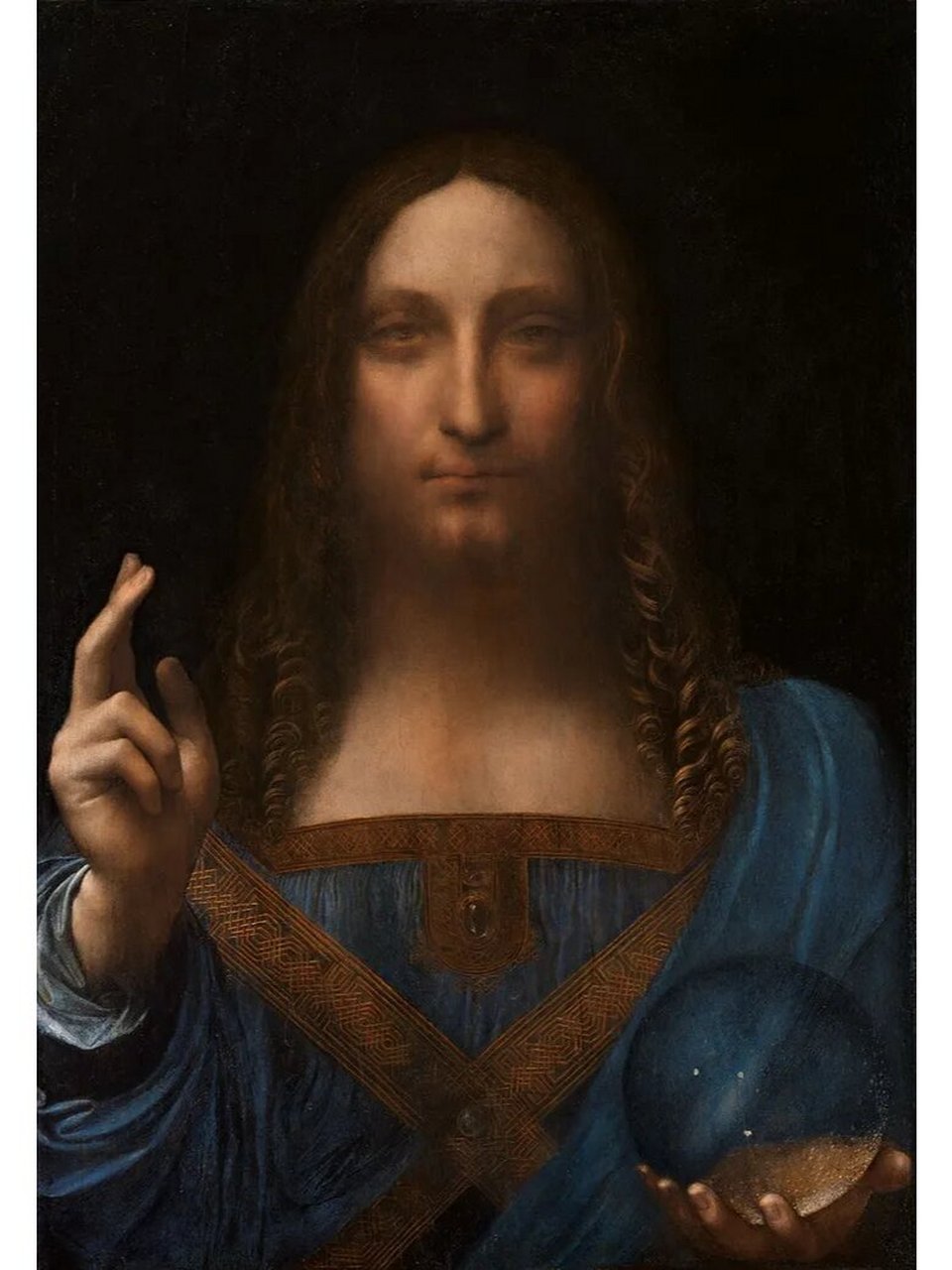 世界十大最贵名画(上) 图1:救世主(列奥纳多·达芬奇) 拍卖成交价: 4.