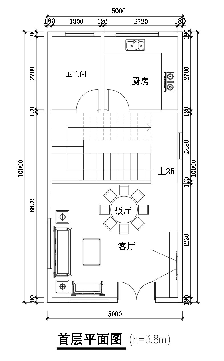 5米宽10米长房屋设计图图片