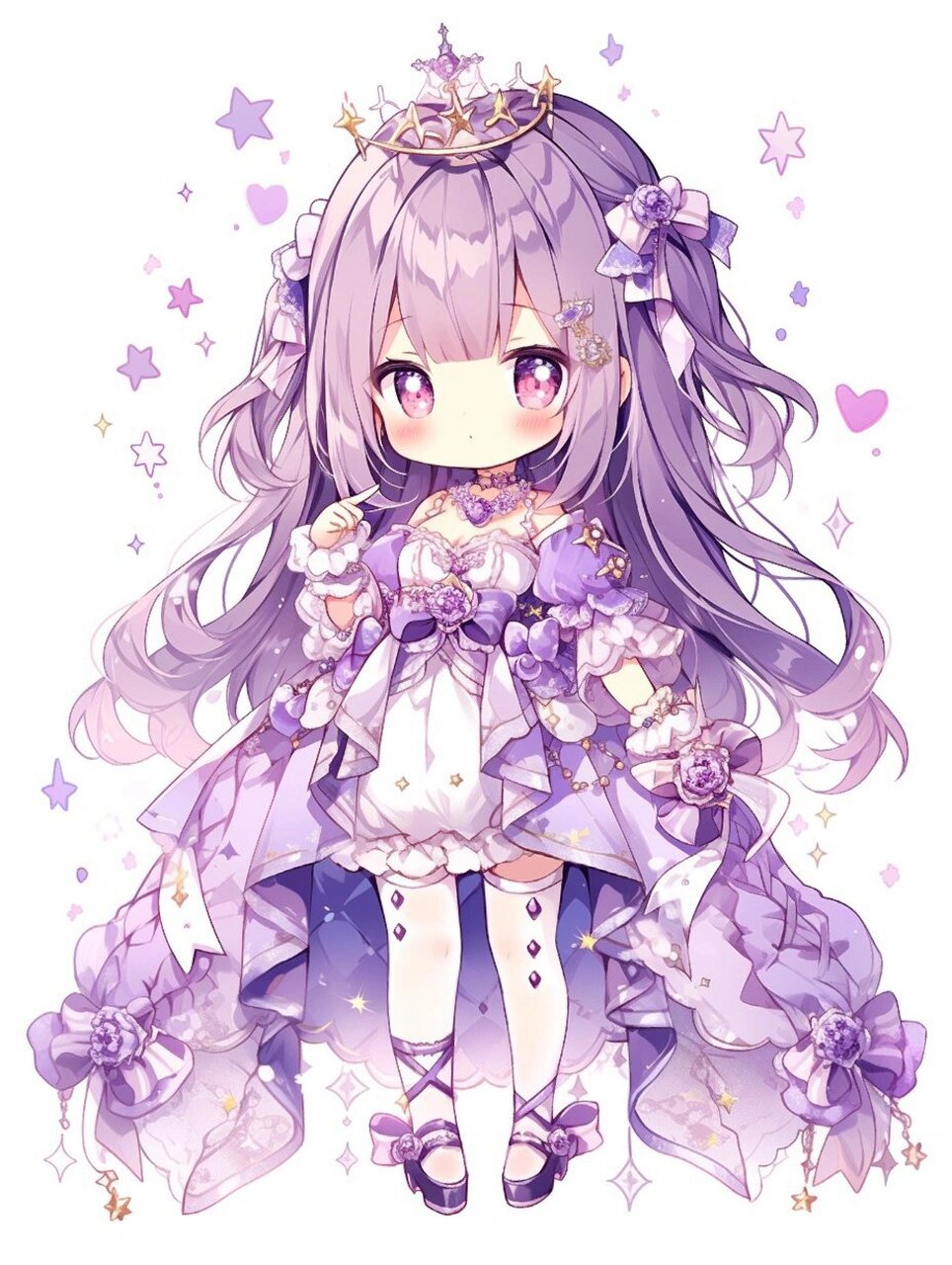 q版梦幻紫色小公主 #搞的就是艺术# #夏日滤镜# #假期小画家# #夏日