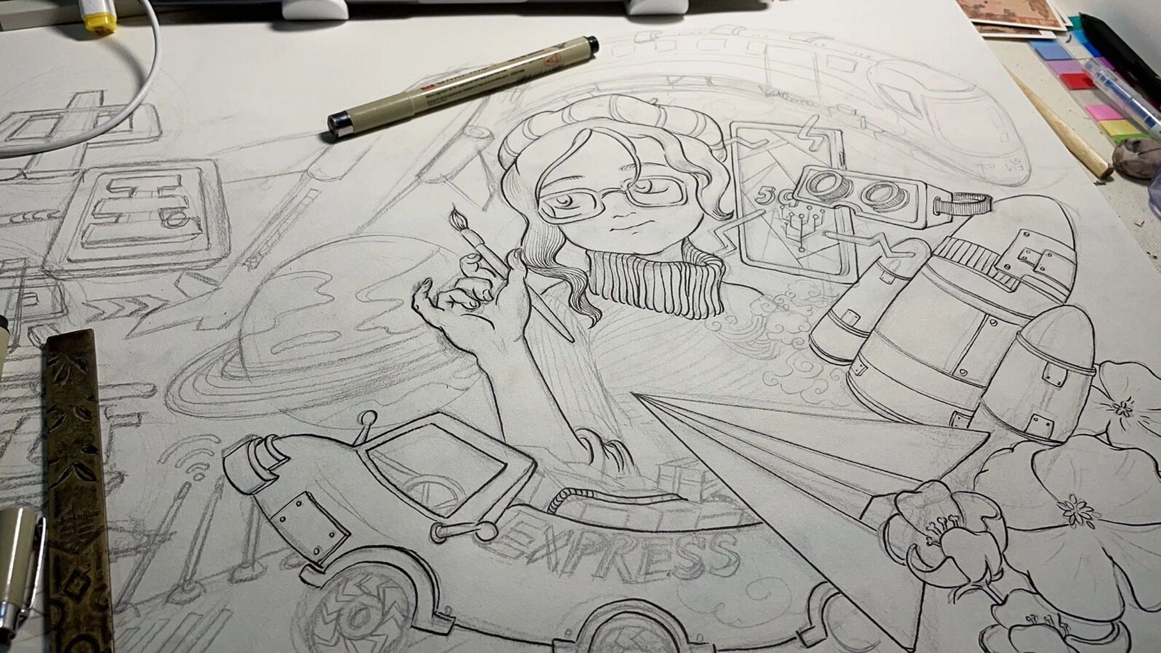 中国速度～手抄报 一涂色就废