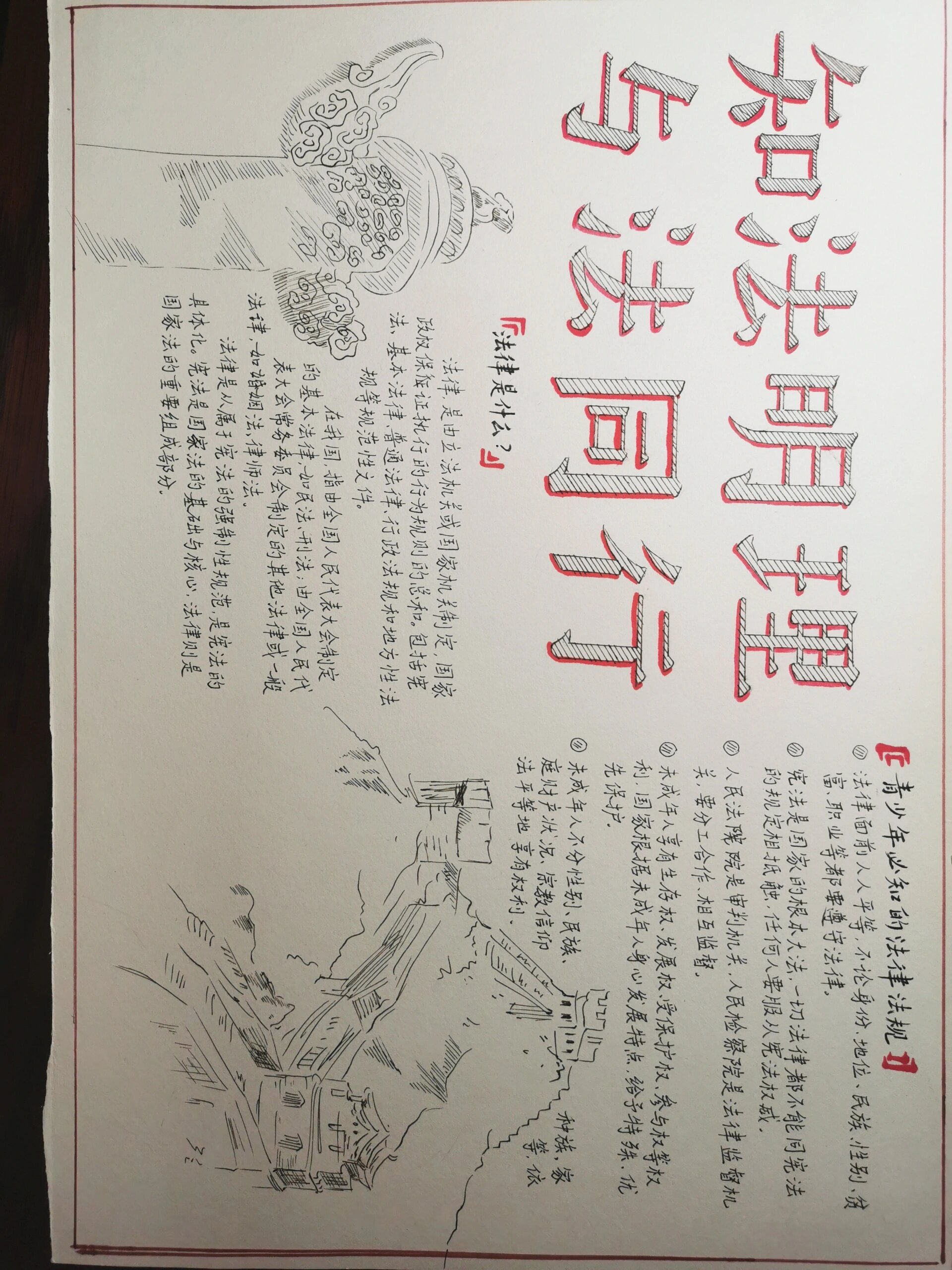 法律主题手抄报