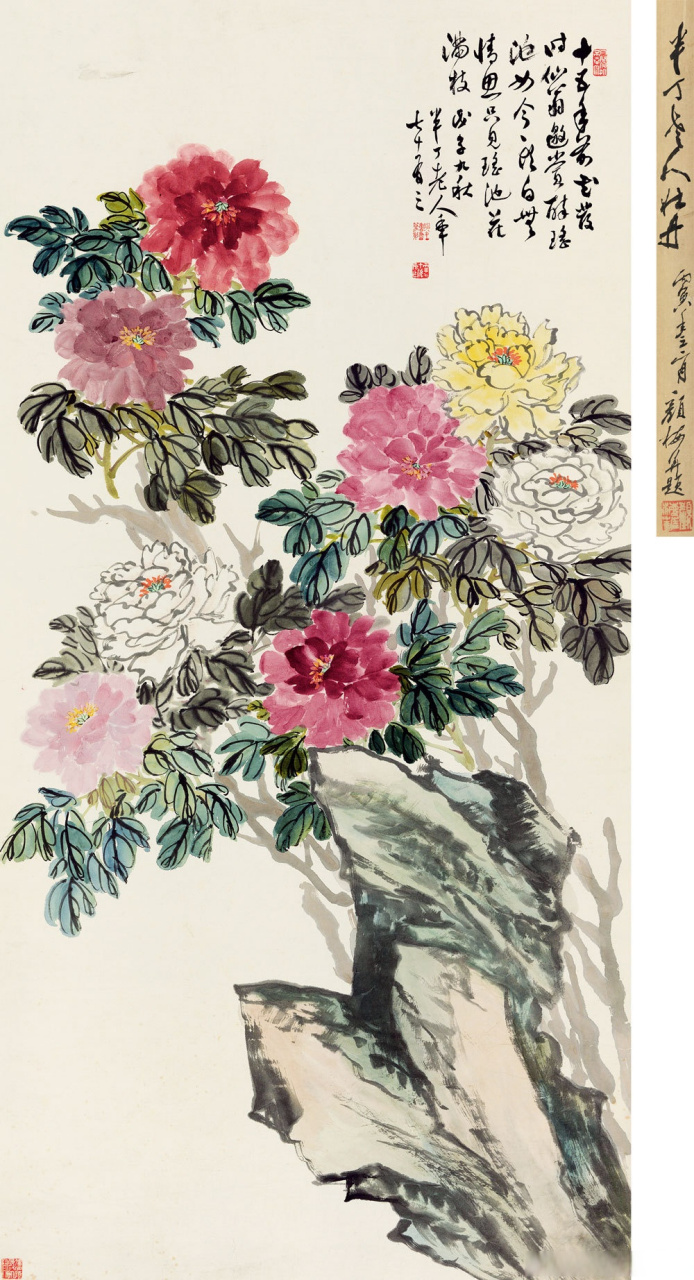 画家陈半丁笔下的牡丹花