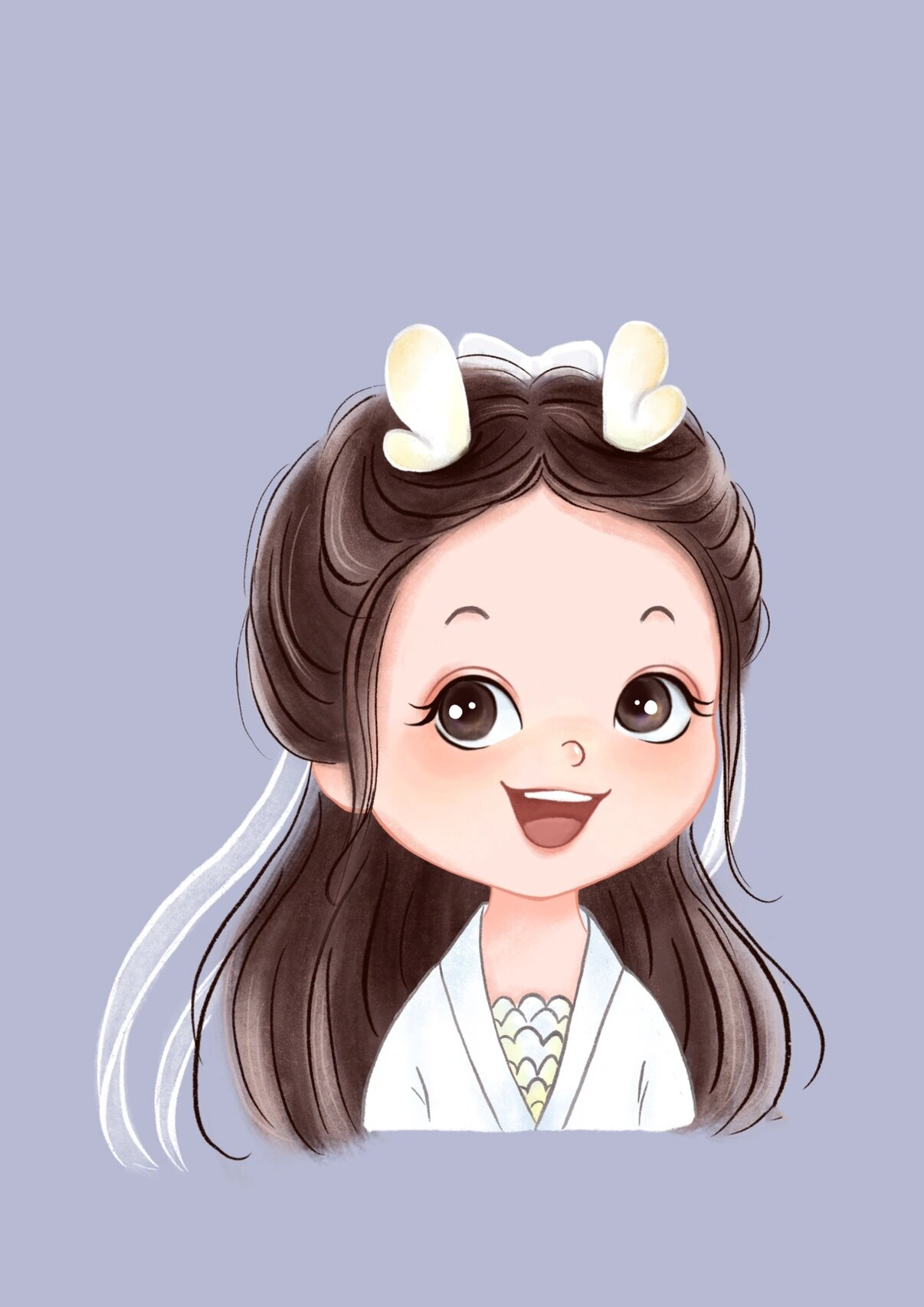 手绘头像 小龙女 开心还是不开心