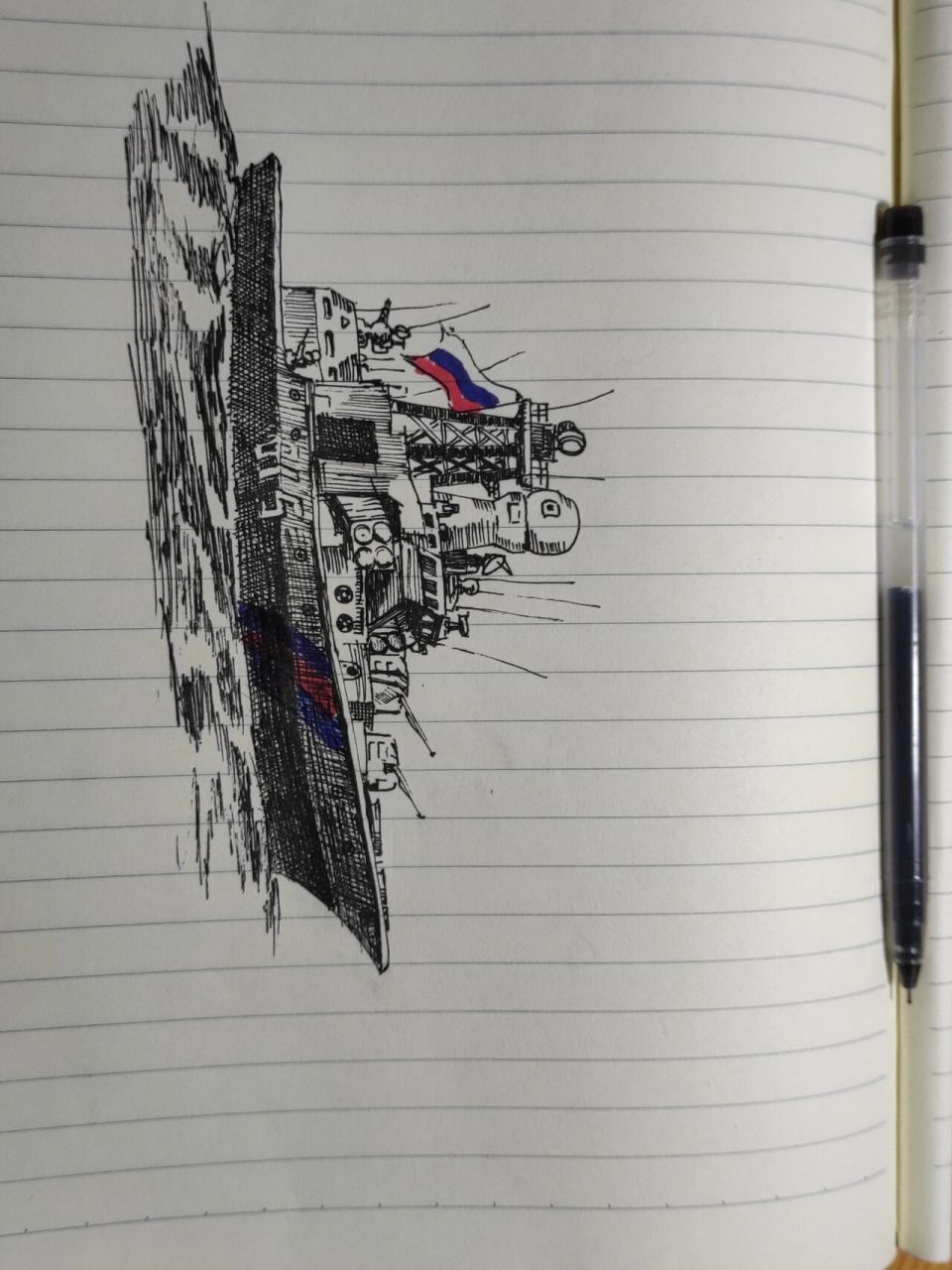 军舰绘画,俄罗斯,海军舰船,军迷,瞎画