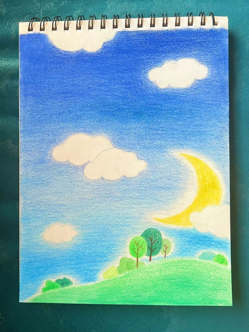 夜晚(手绘临摹) #手绘# #简笔画# #插画# #手绘临摹# #临摹# #极简