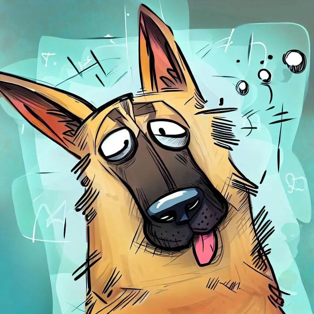 蠢蠢系列——德牧 太粉第一张这个二愣子了,一定得放封面