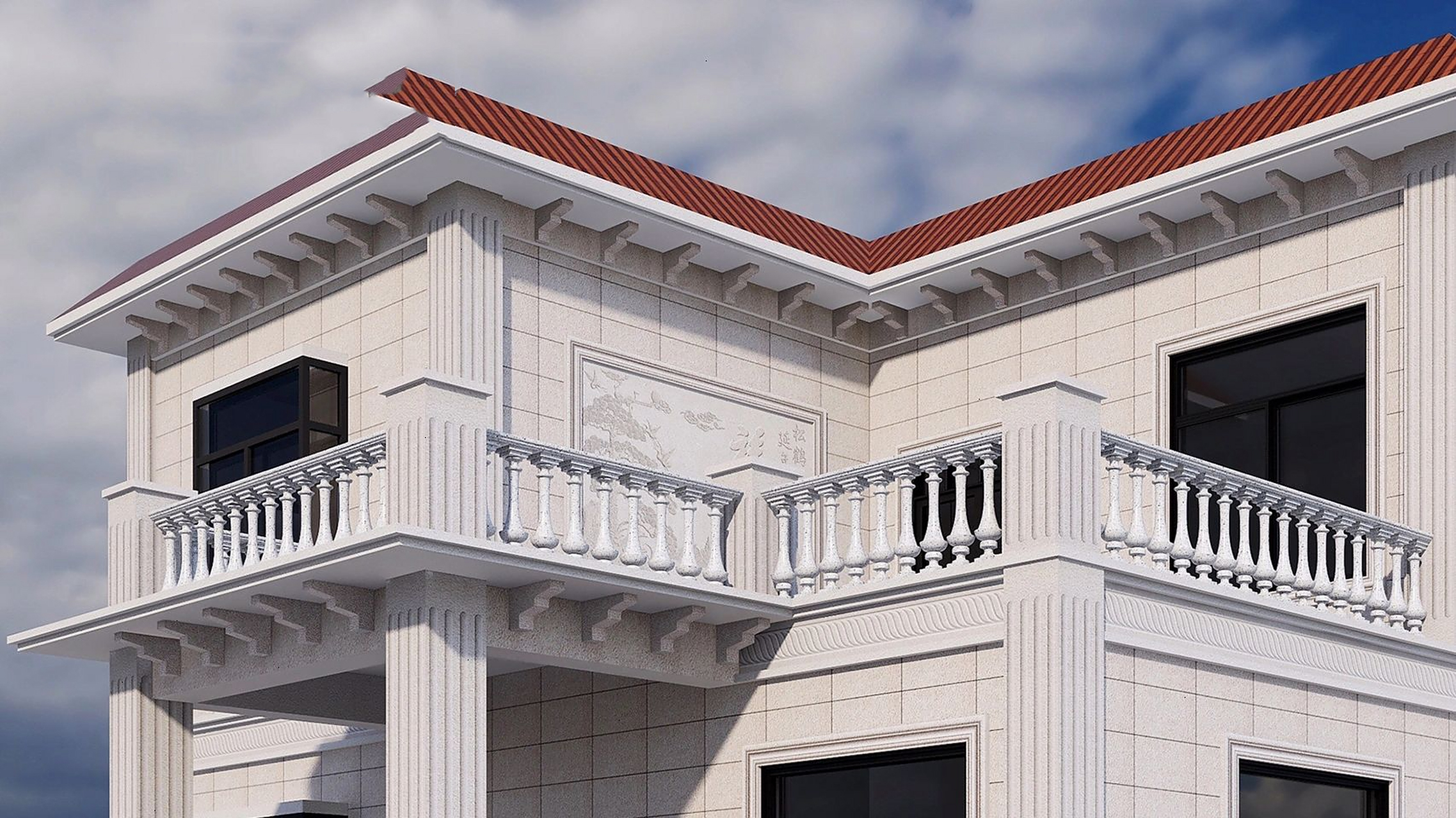 自建房|外墙这么搭配罗马柱瓷砖太好看了 今天我们分享来自广东茂名罗