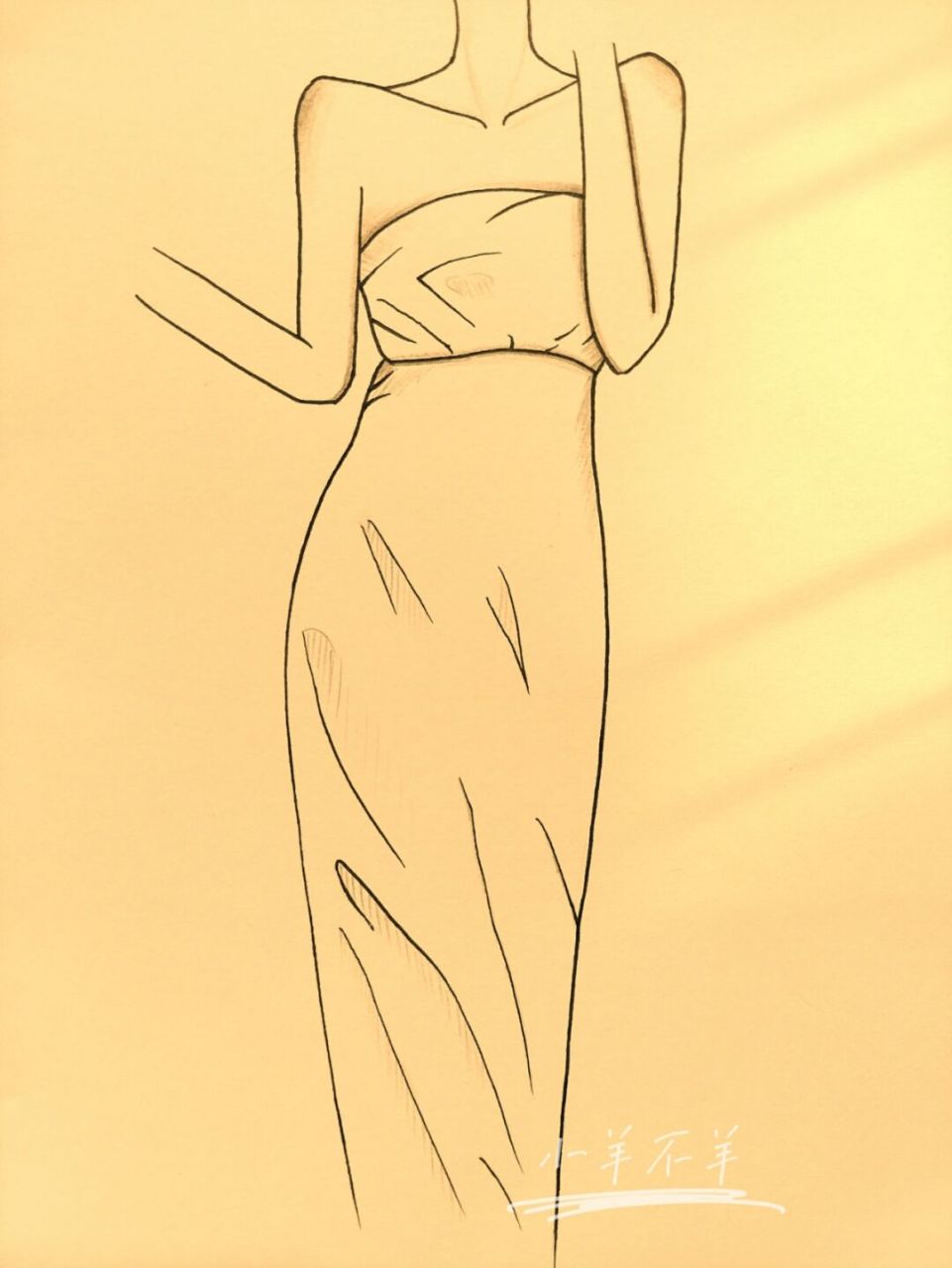 美女黑白简笔画#绘画教程25 辣妹简笔画74绘画过程 小红书宝宝们