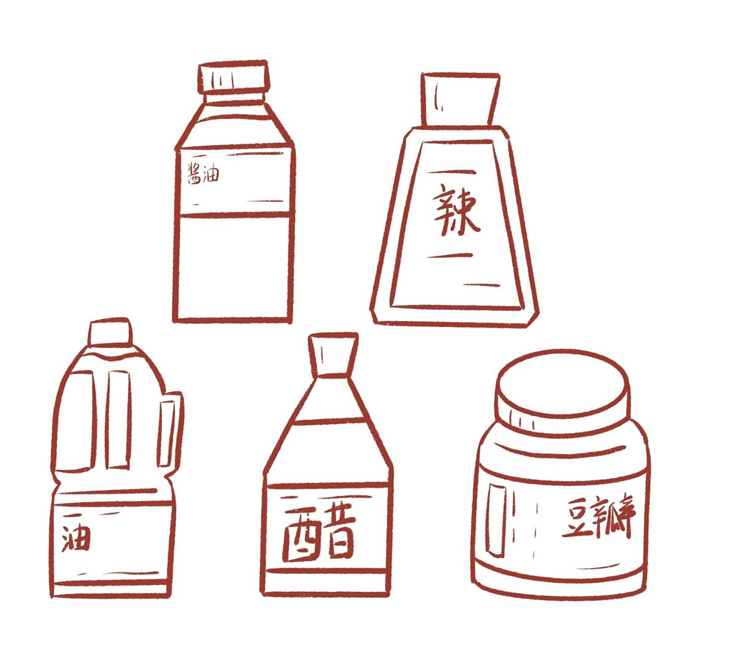 简笔画|调味品简笔画 今天给大家带来了调味品简笔画,有没有宝子喜欢