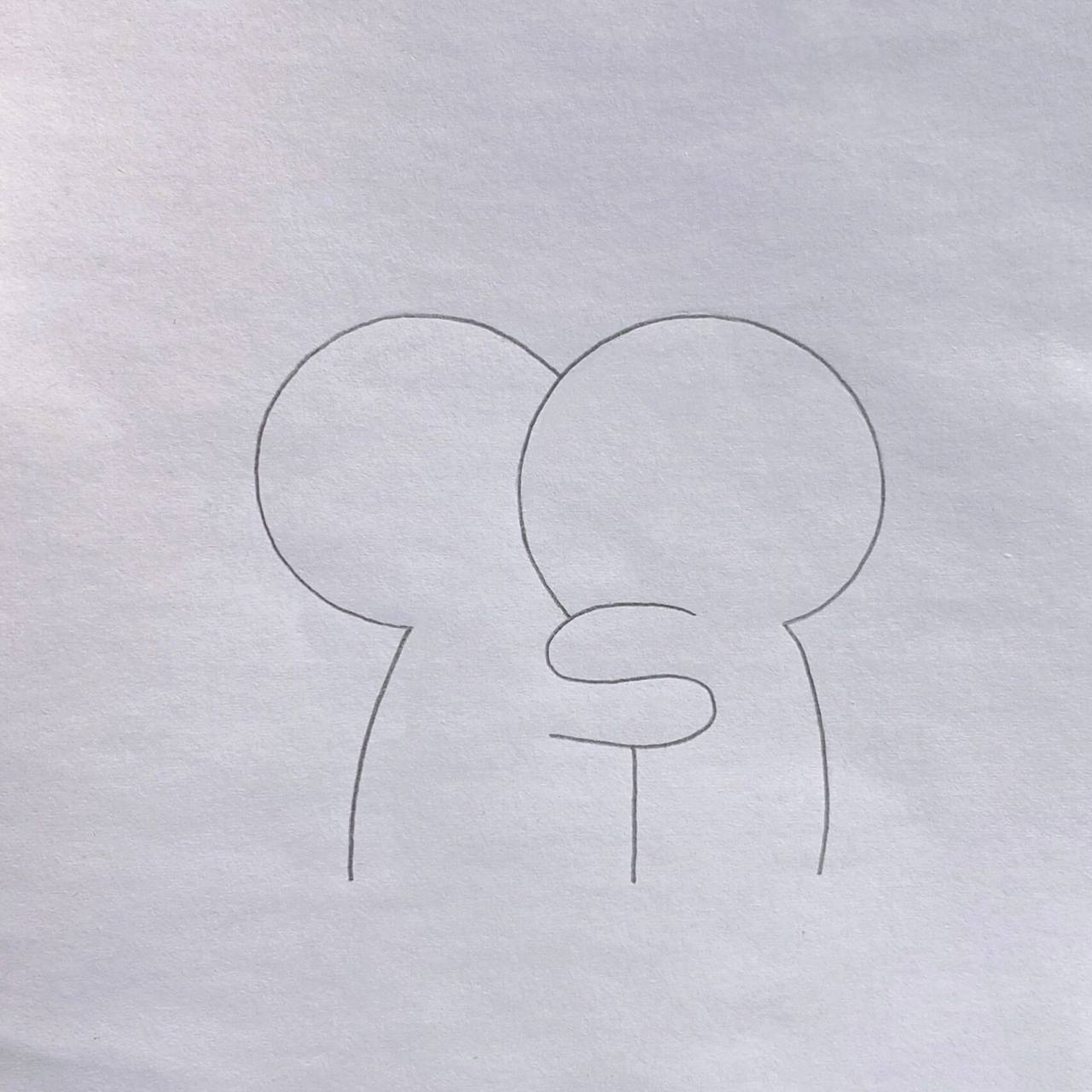 爱的抱抱简笔画教程