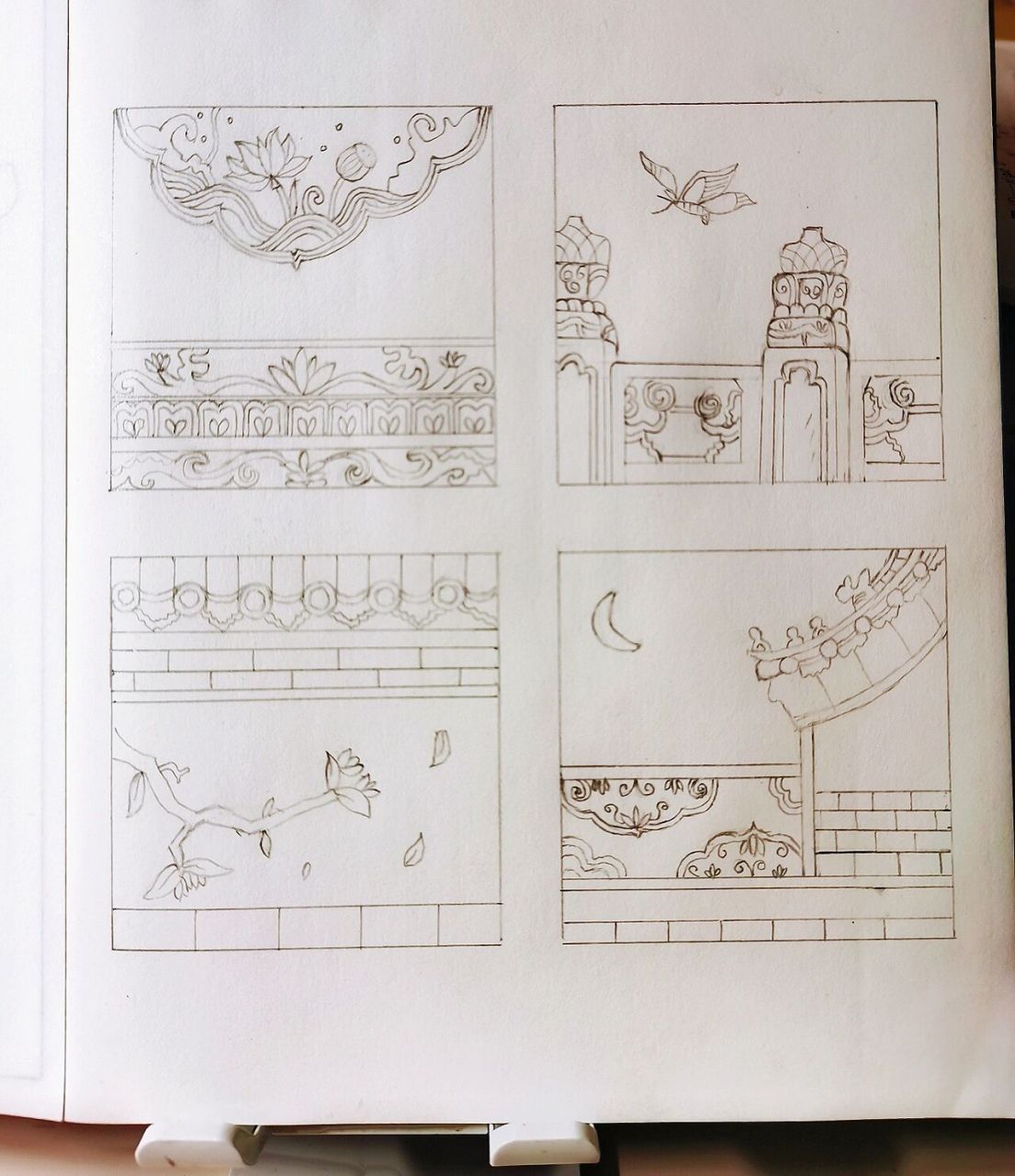 黑白简笔画d19——故宫简笔画 听说现在故宫下雪了,非常漂亮 好想去