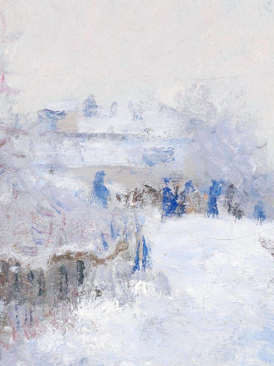 莫奈《阿让特伊的雪景》作品欣赏(含细节)