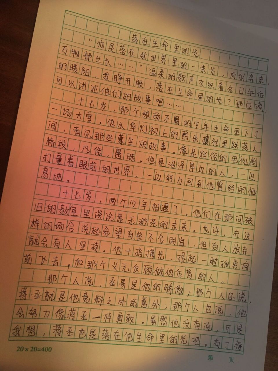 能用自己的方式记录对撒野的所思所感,我也会觉得很开心.