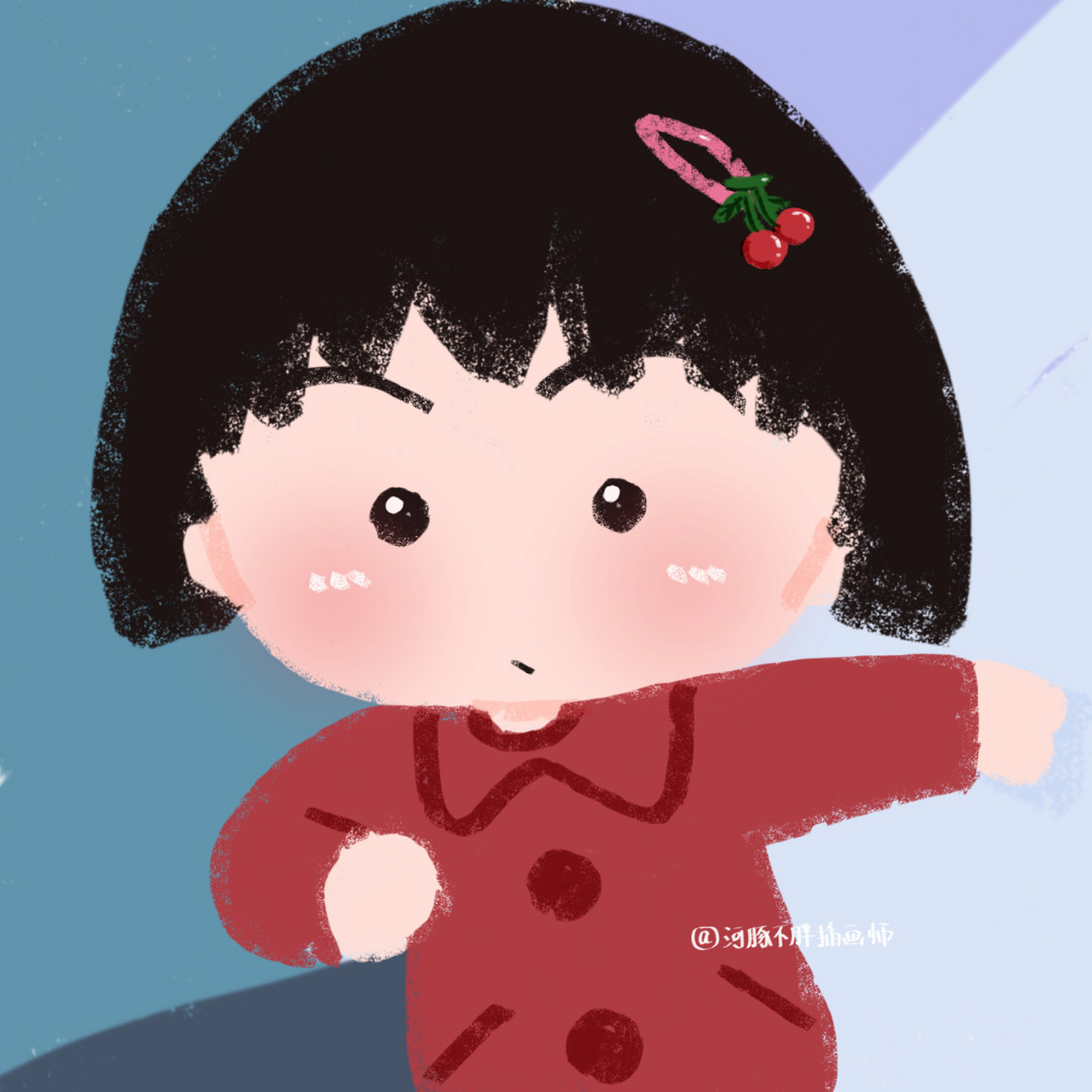 头像约稿# #可爱头像# #樱桃小丸子头像# #樱桃小丸子# #头像# #微信