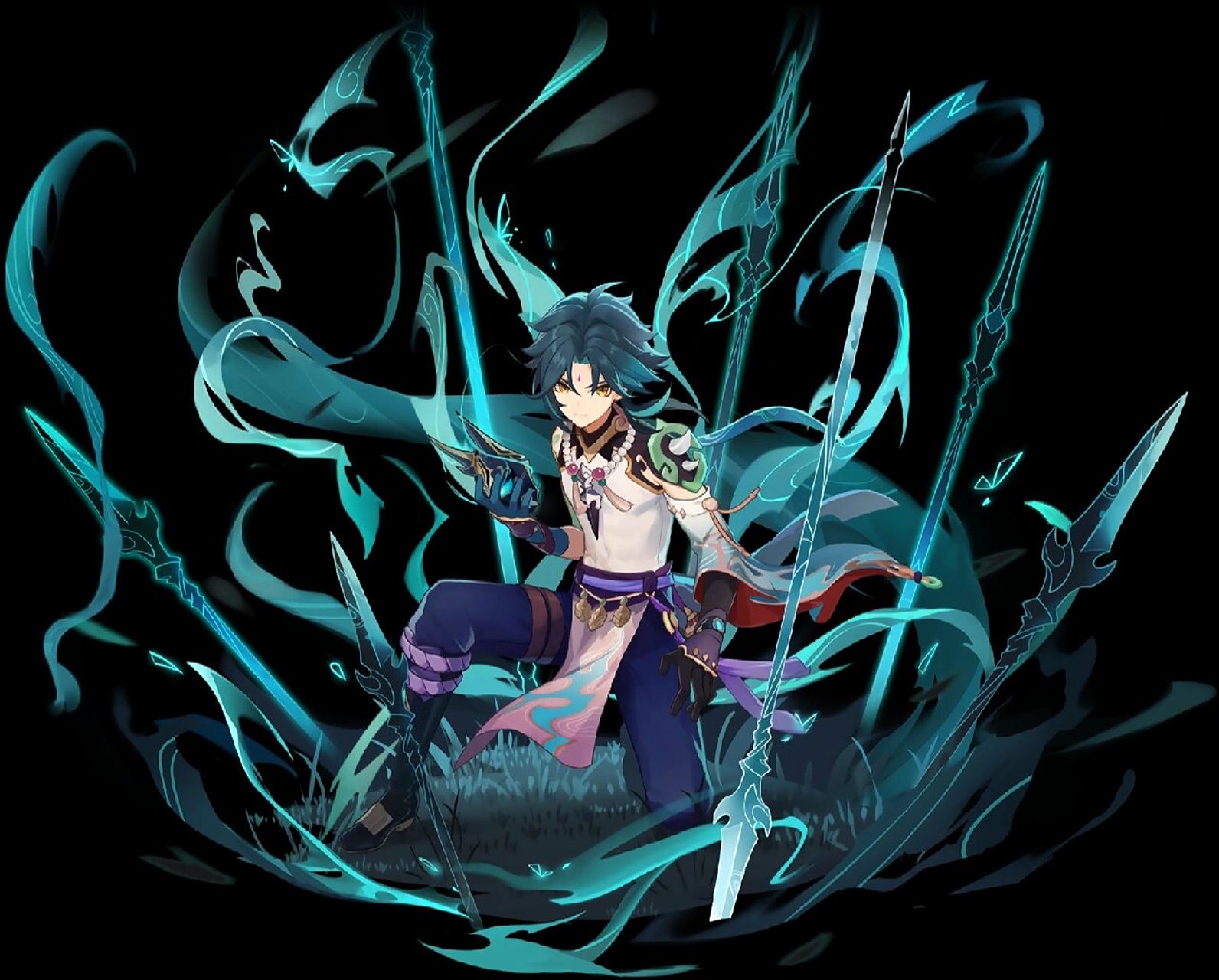 原神高清立绘④ 长按图片即可保存 这一弹按顺序是:魈上仙,申鹤,钟离