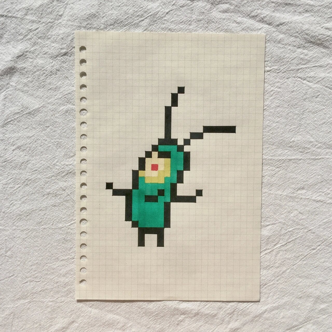 78痞老板78像素画临摹78 96:a5网格本 91:高25×宽20 91